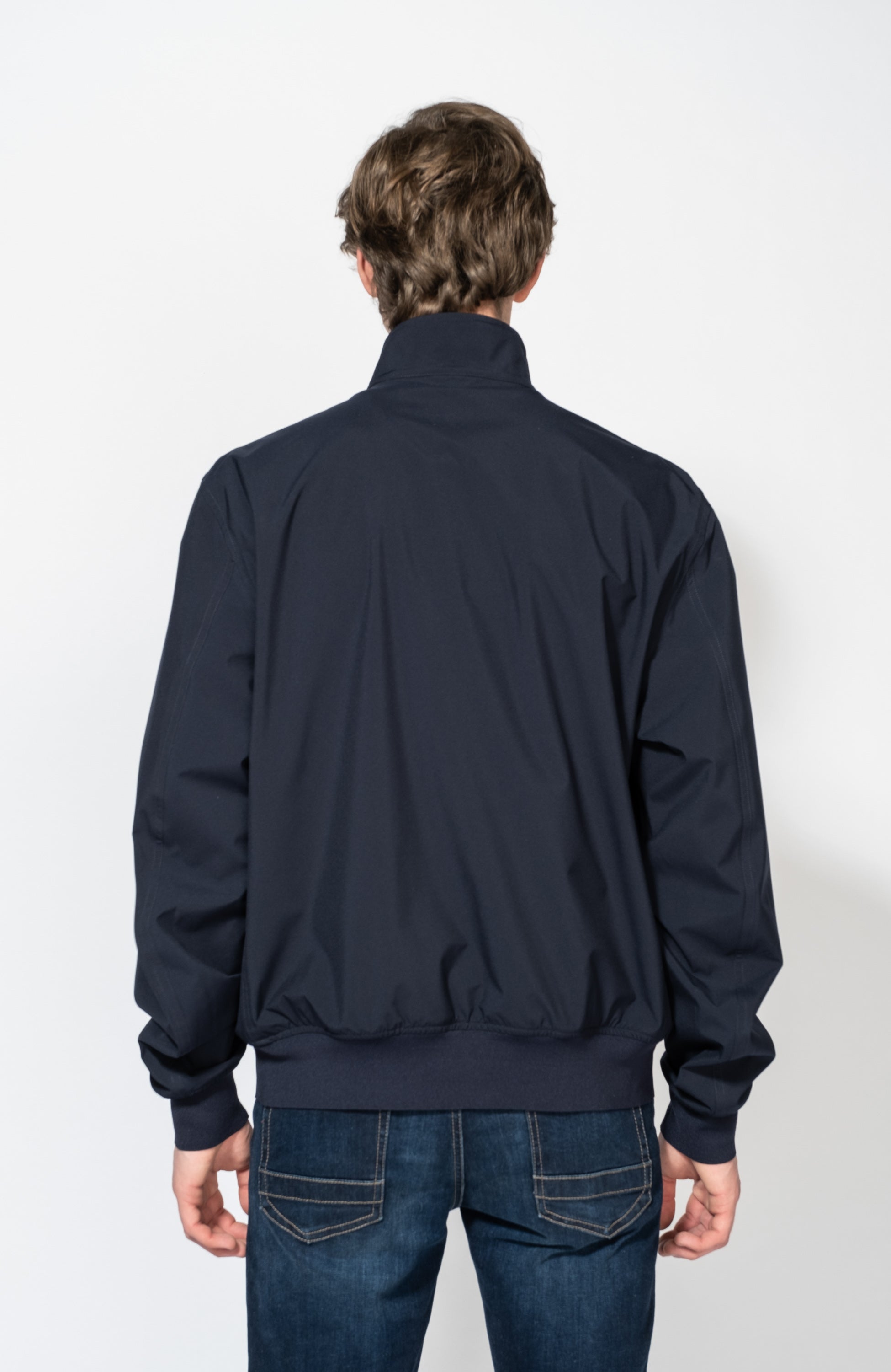 Blauer Navy Lightweight neoprene bomber jacket alfredo image 3