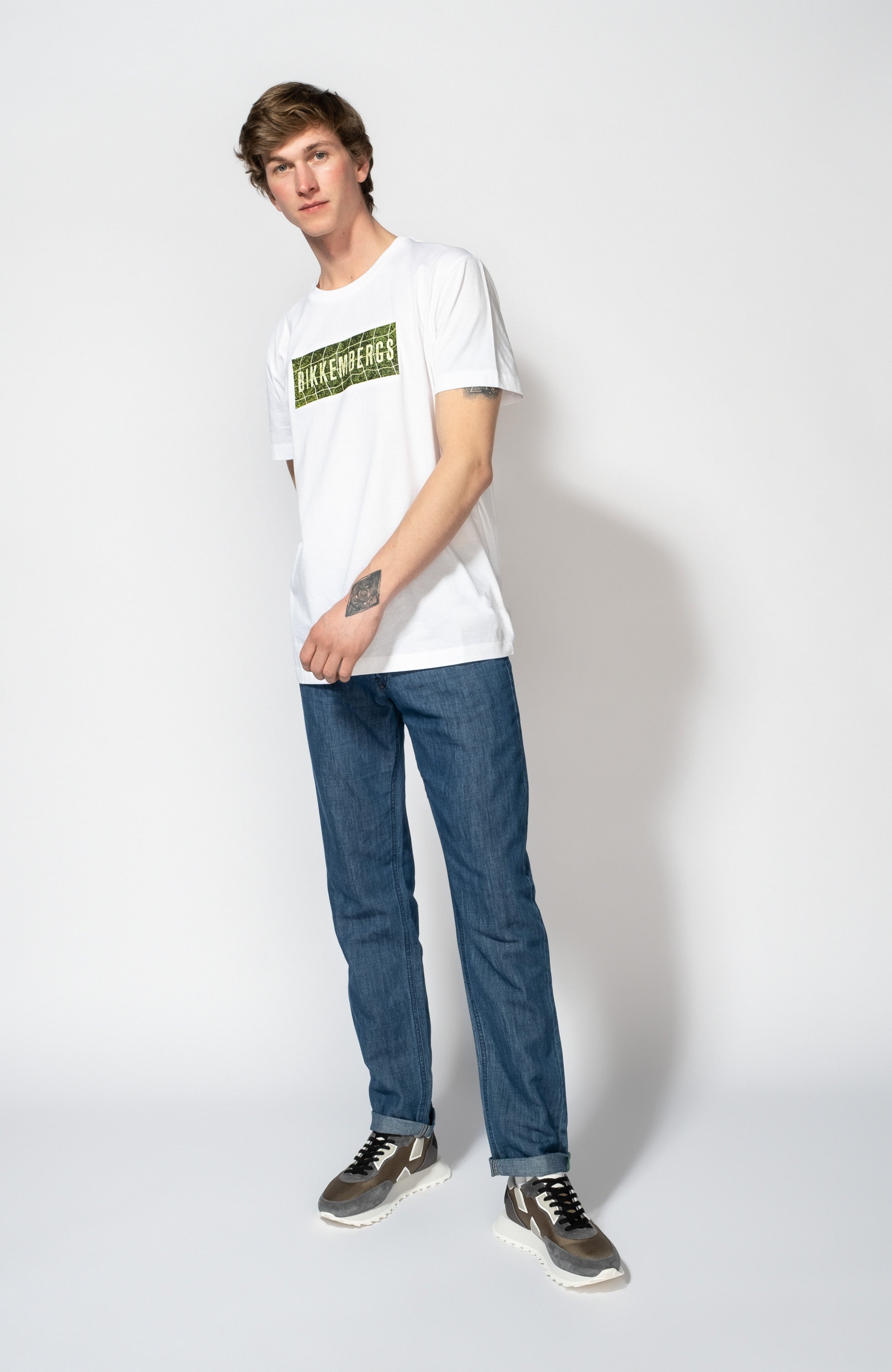 Dirk bikkembergs Blue Denim linen trousers image 1