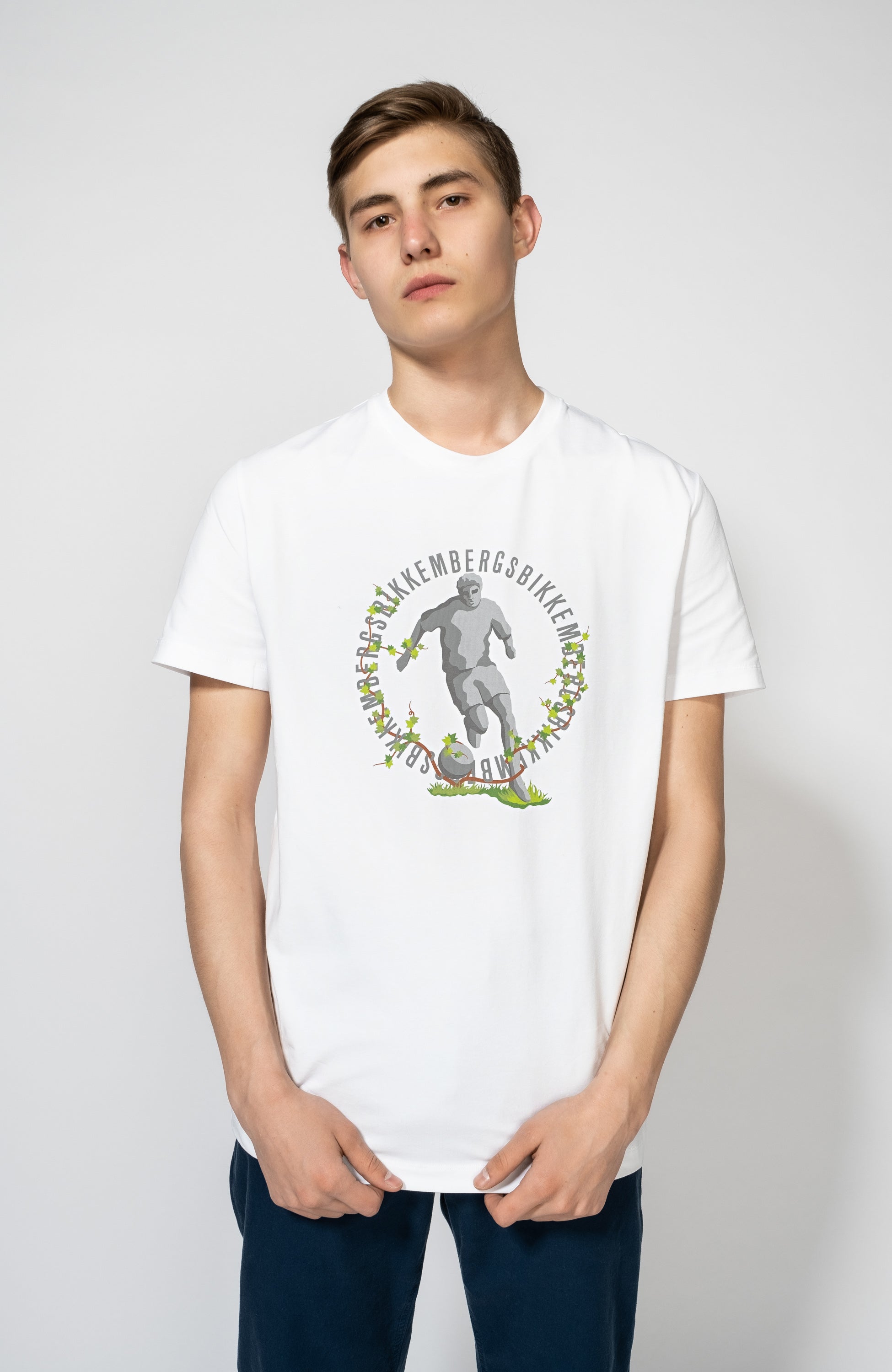 Dirk bikkembergs White Logo-emblem print t-shirt image 1