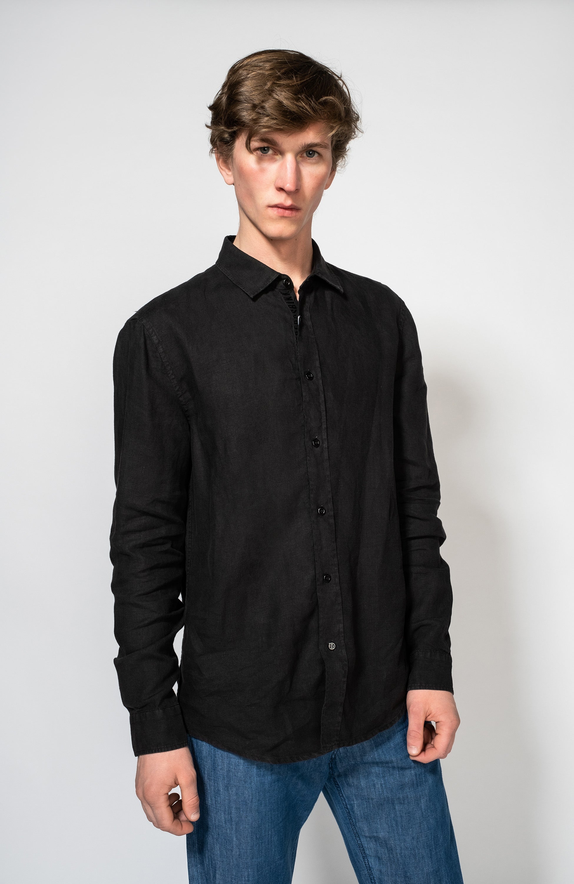 Linen longsleeve shirt DIRK BIKKEMBERGS