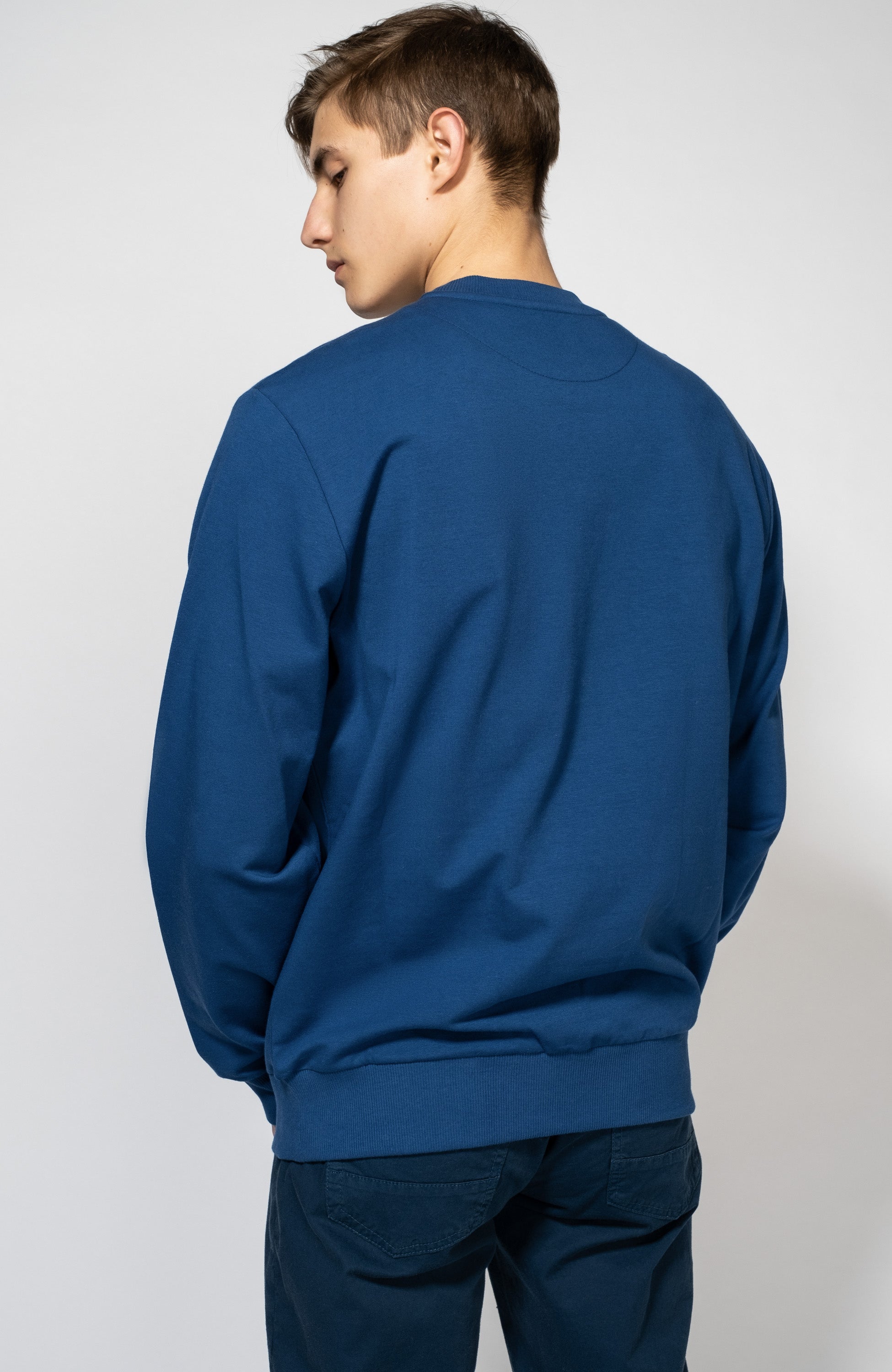 Dirk bikkembergs Blue Haftowana bluza z bawełny image 3