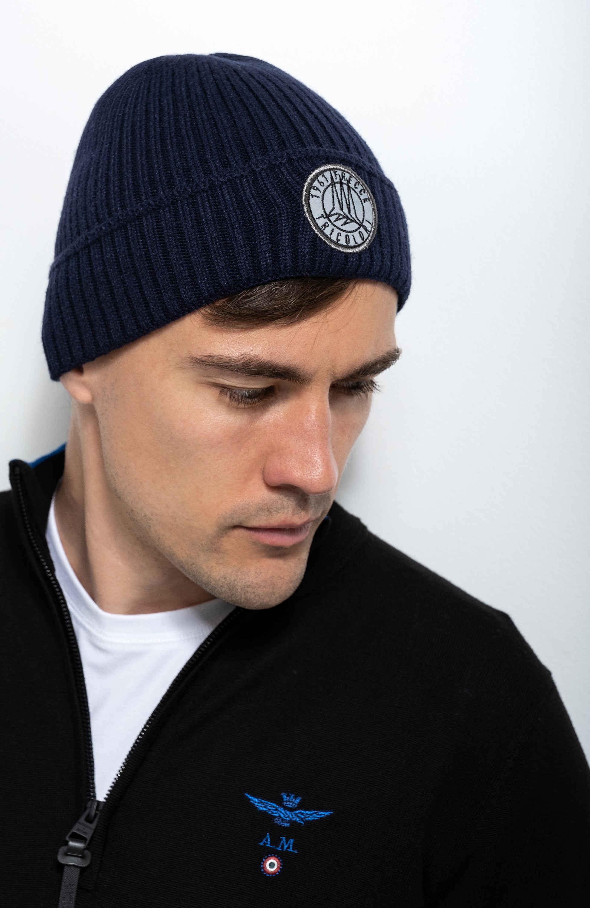 Aeronautica militare Navy Reflect-patch beanie image 3