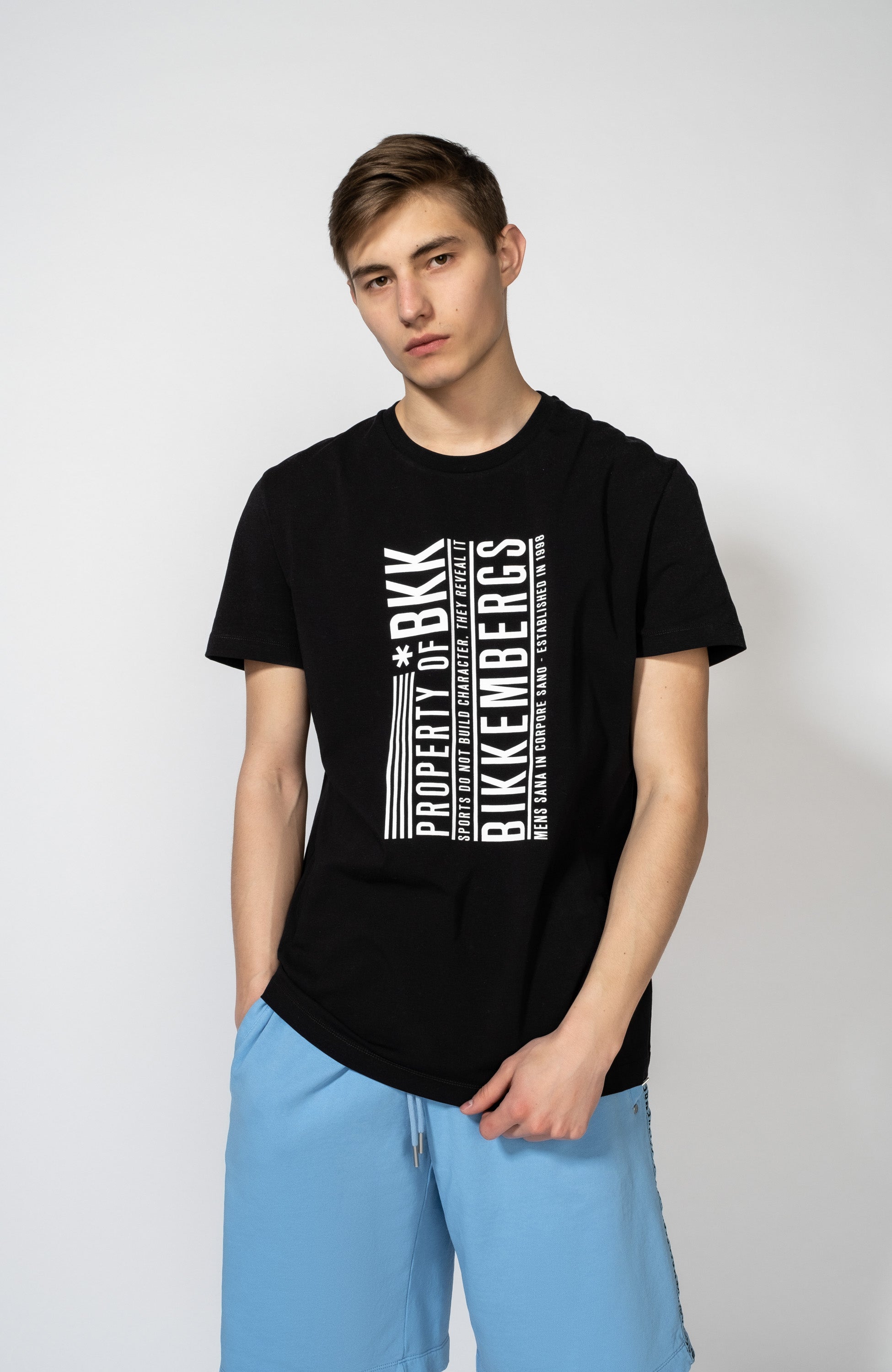 Dirk bikkembergs Black Text-printed cotton t-shirt image 1