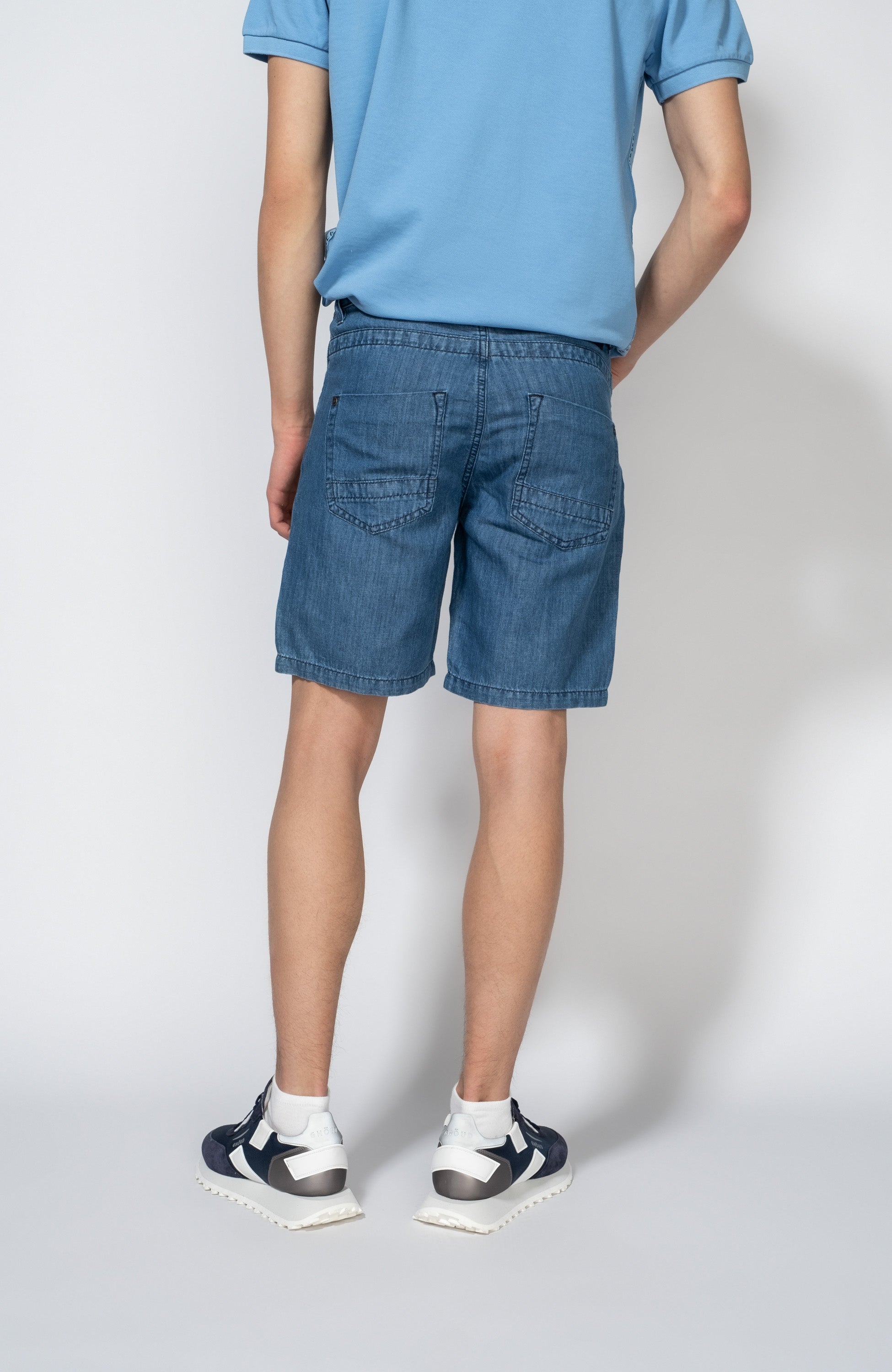 Dirk bikkembergs Blue Denim linen shorts image 4
