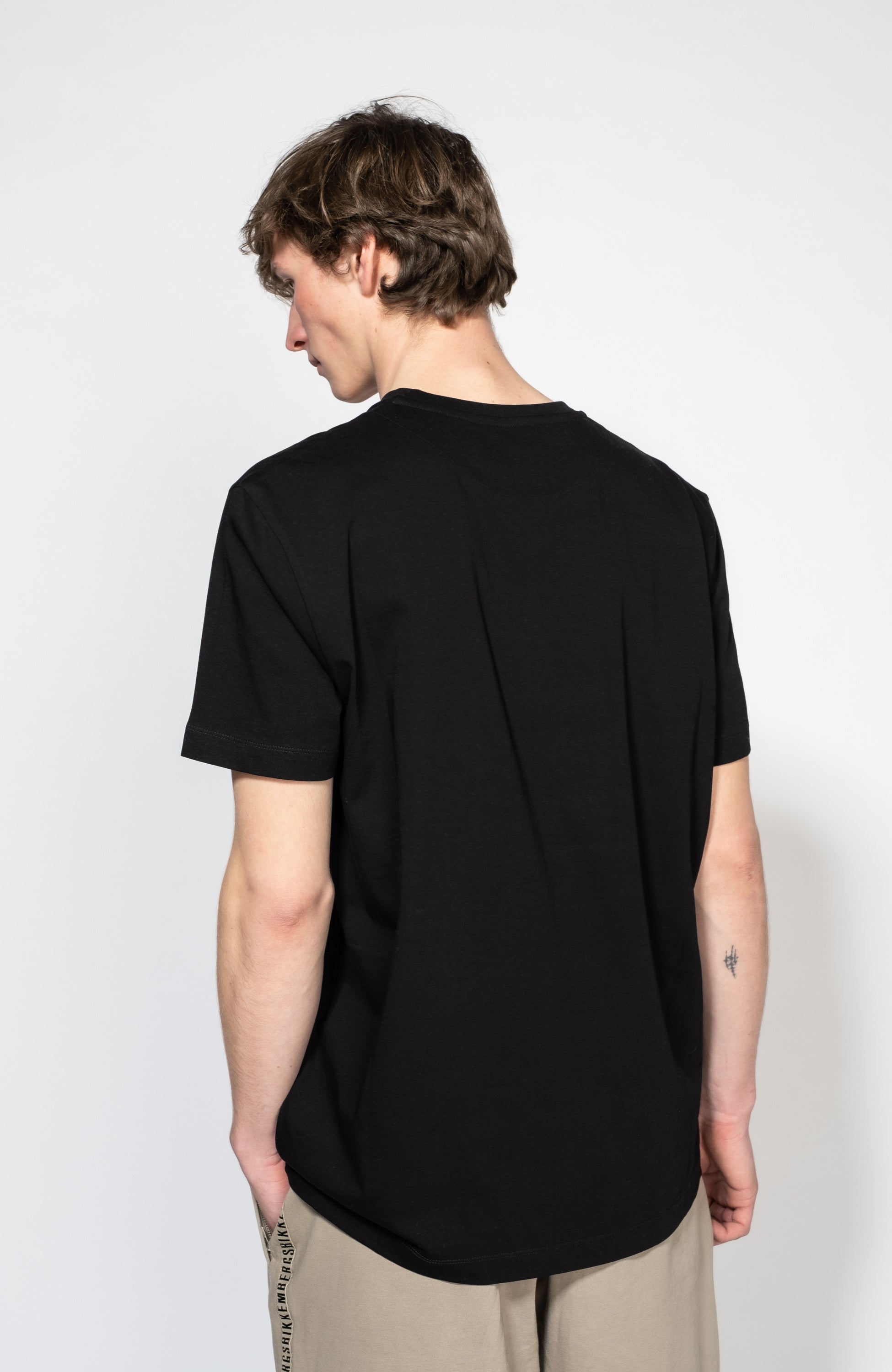 Dirk bikkembergs Black Puuvillane t-särk tikitud logoga image 3