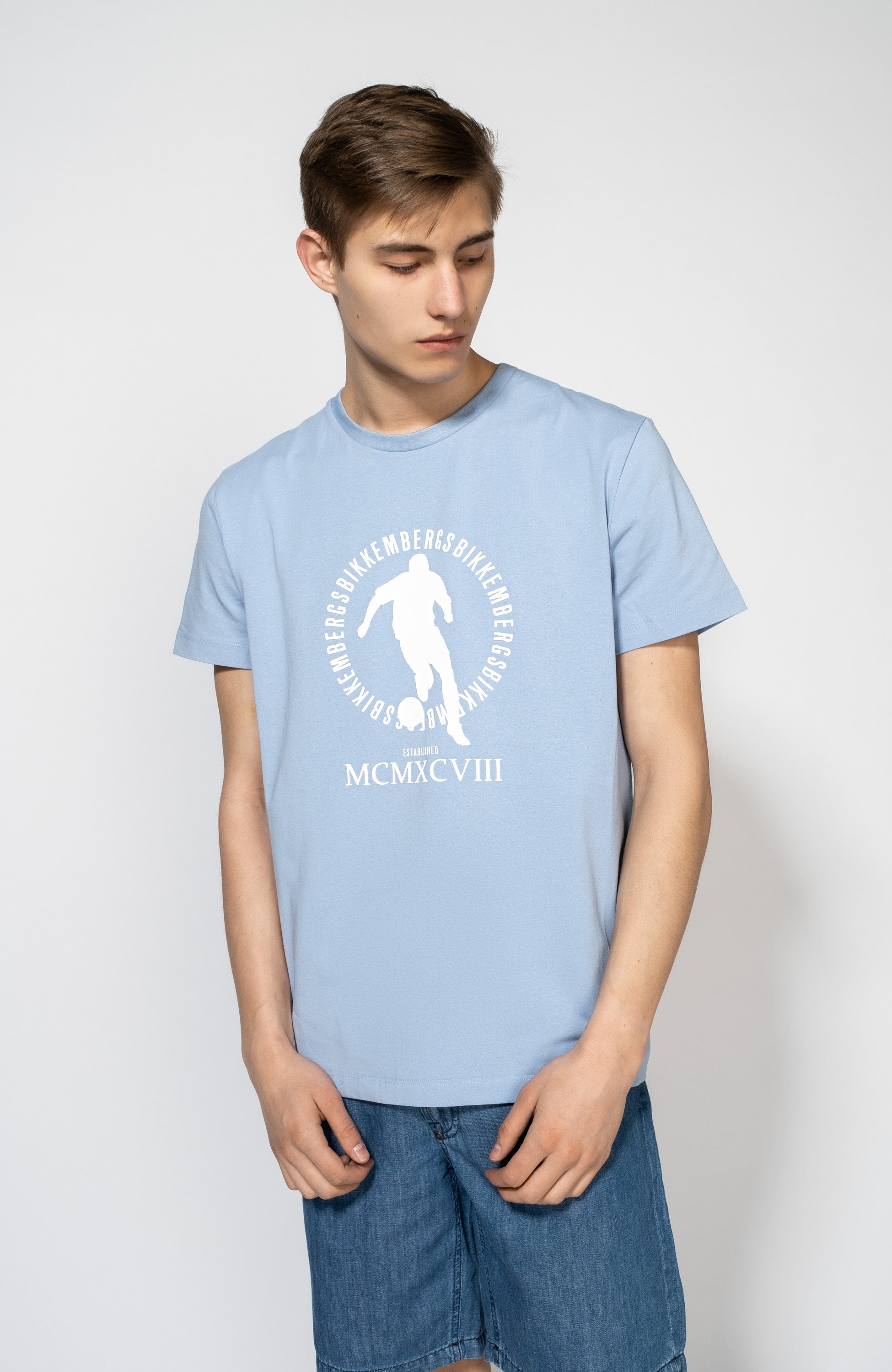 Dirk bikkembergs Blue T-särk logo trükiga image 1