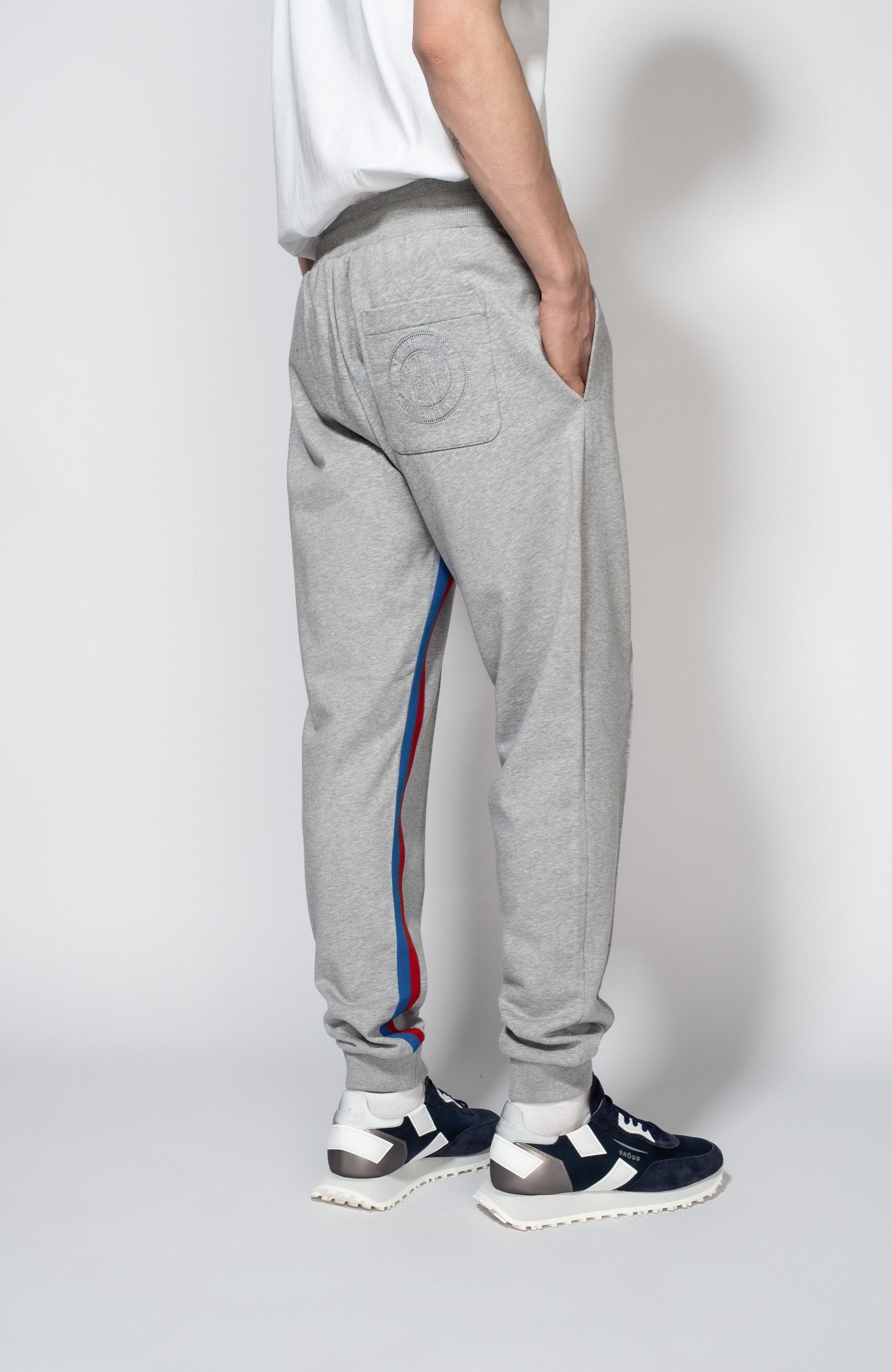 Dirk bikkembergs Grey Stripe-side hooded tracksuit set image 8