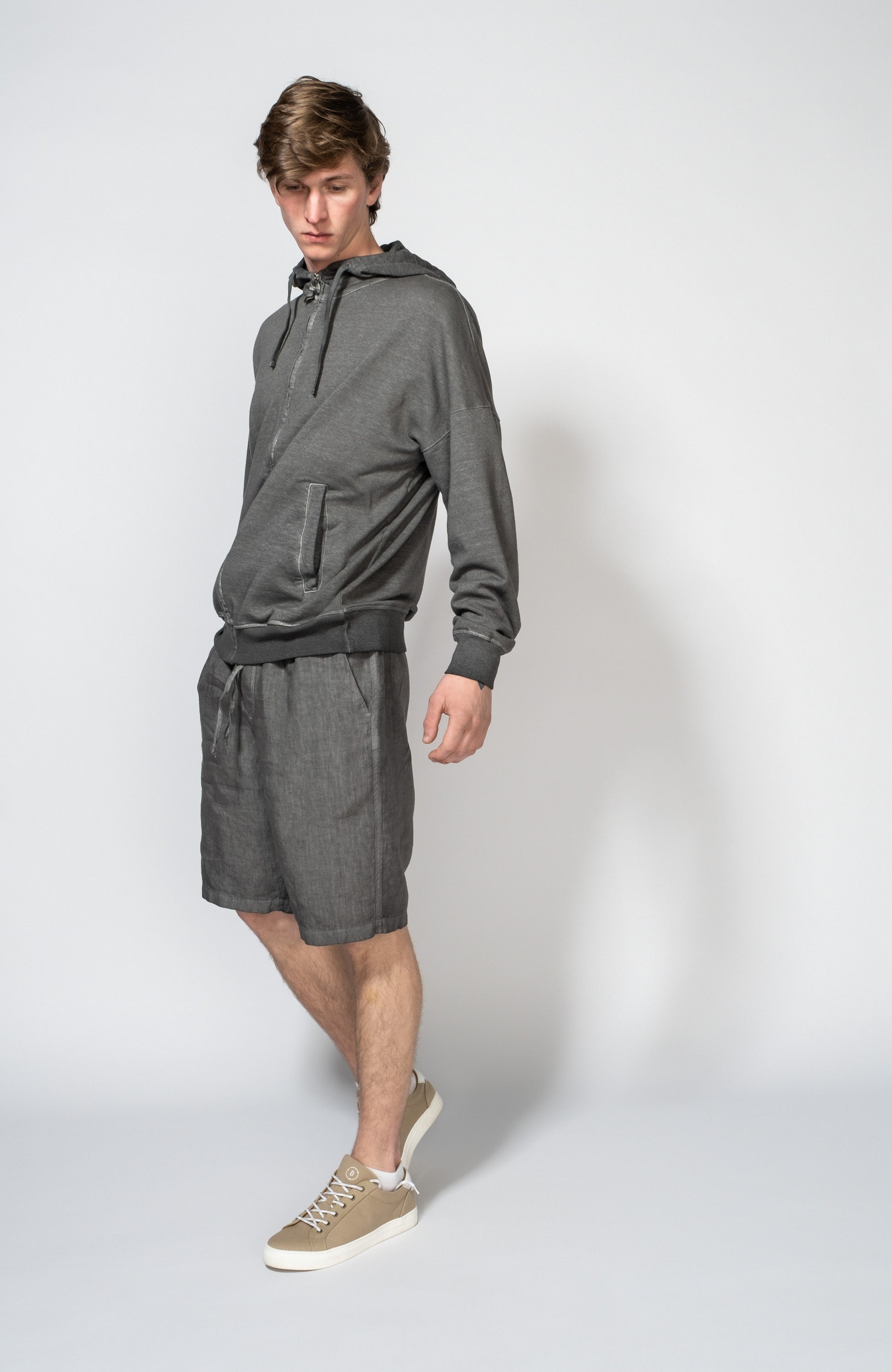 Cotton linen hoodie