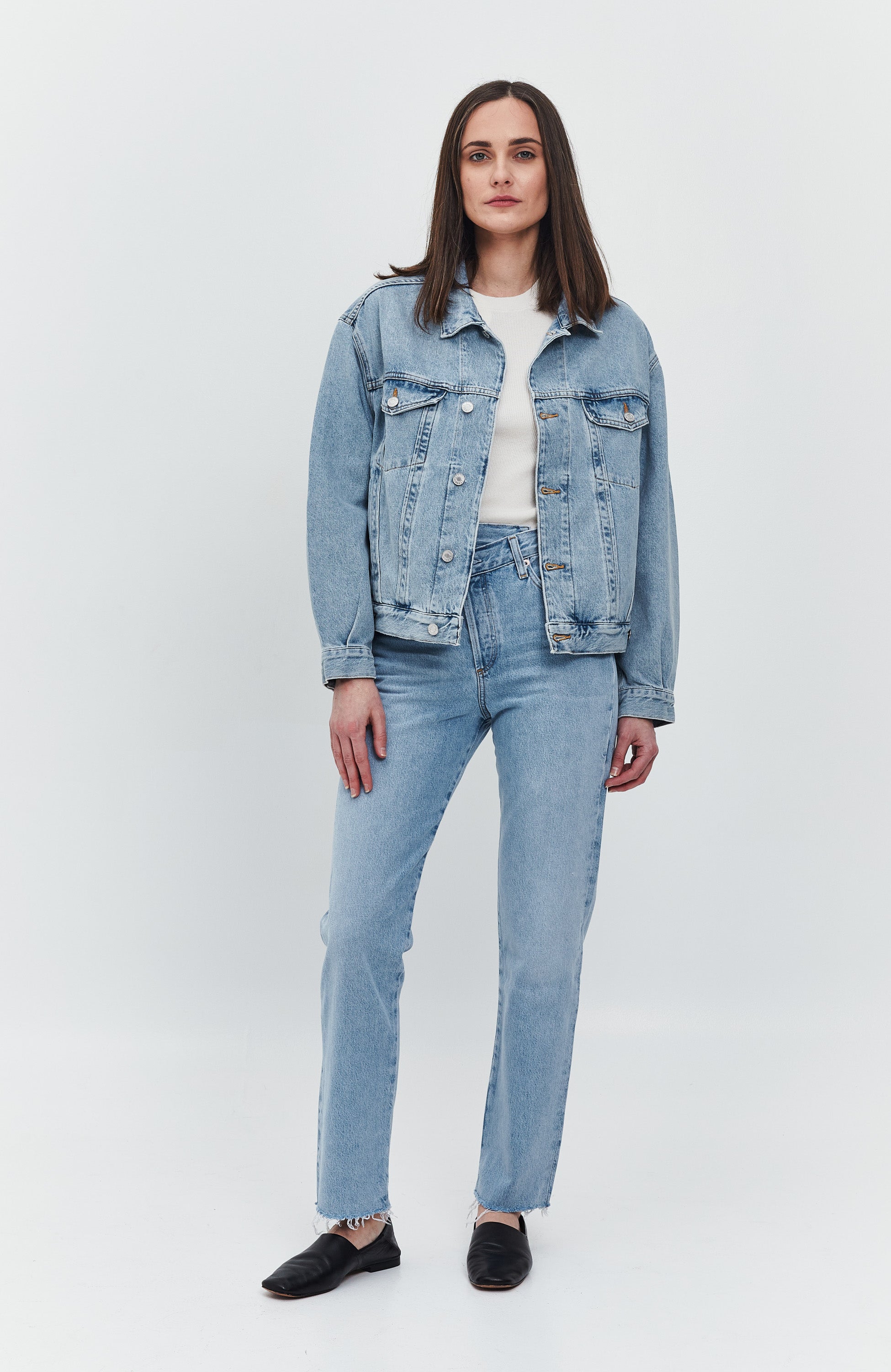 Agolde Blue Oversized denim jacket charli image 6