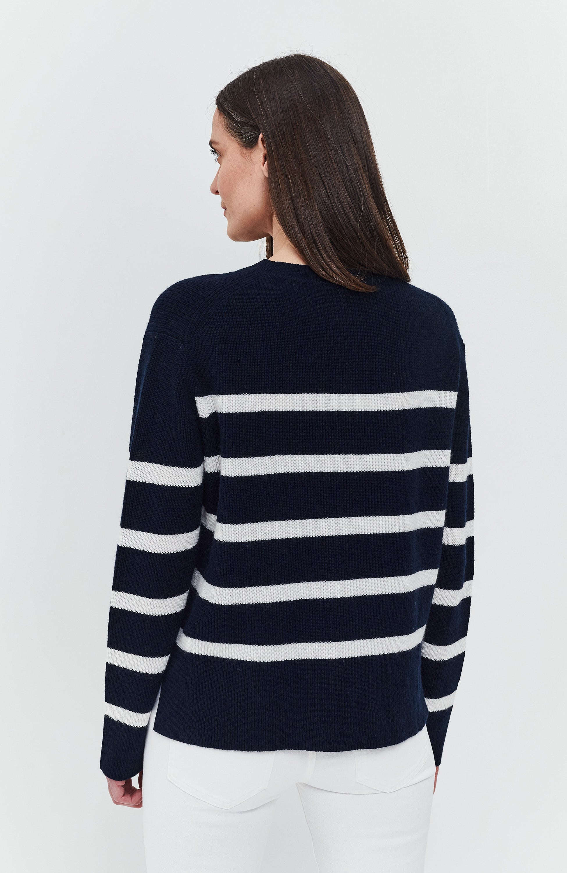 Ftc cashmere Blue Vaba lõikega triibuline sviiter image 3