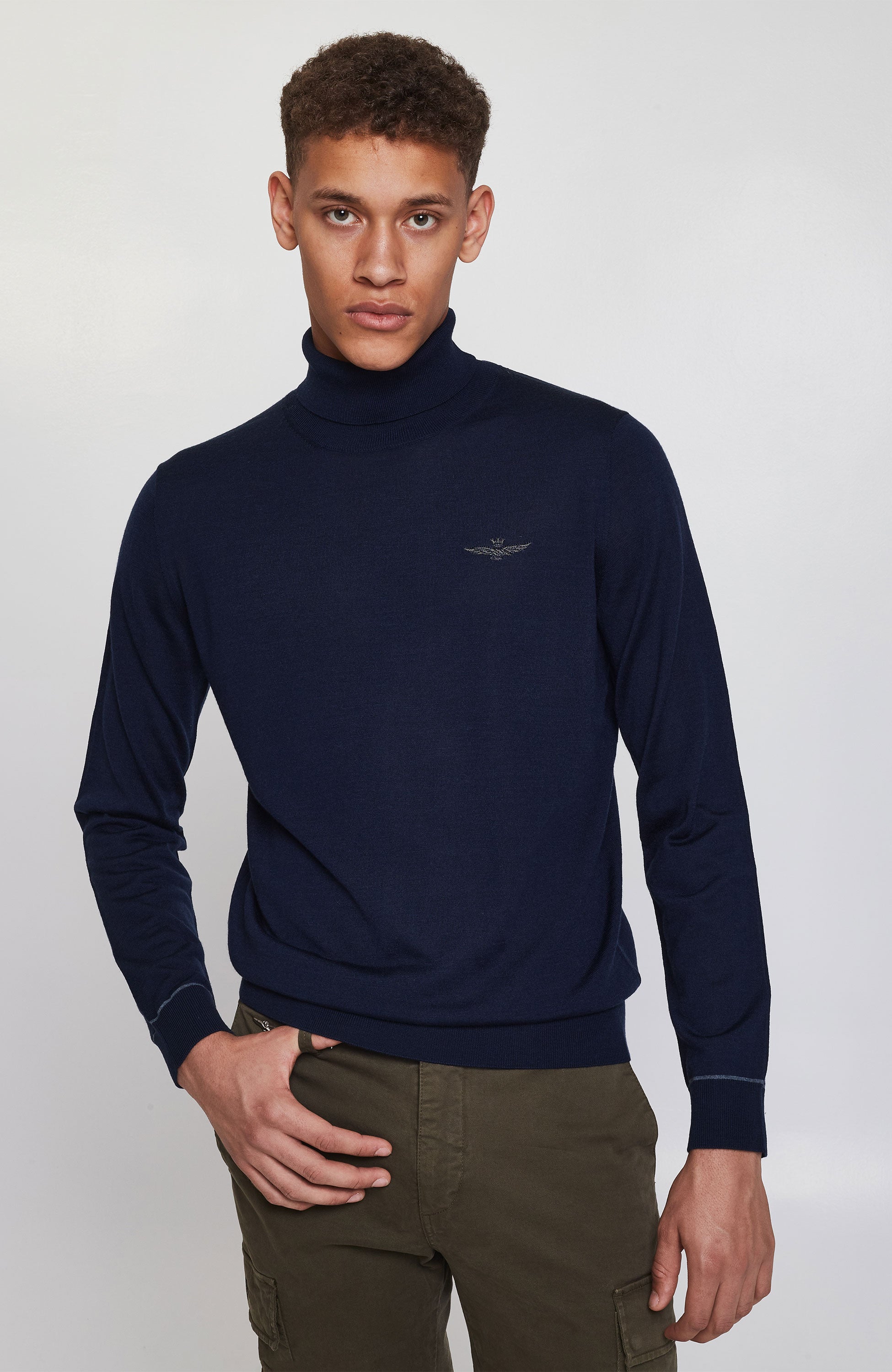 Highneck merino wool sweater