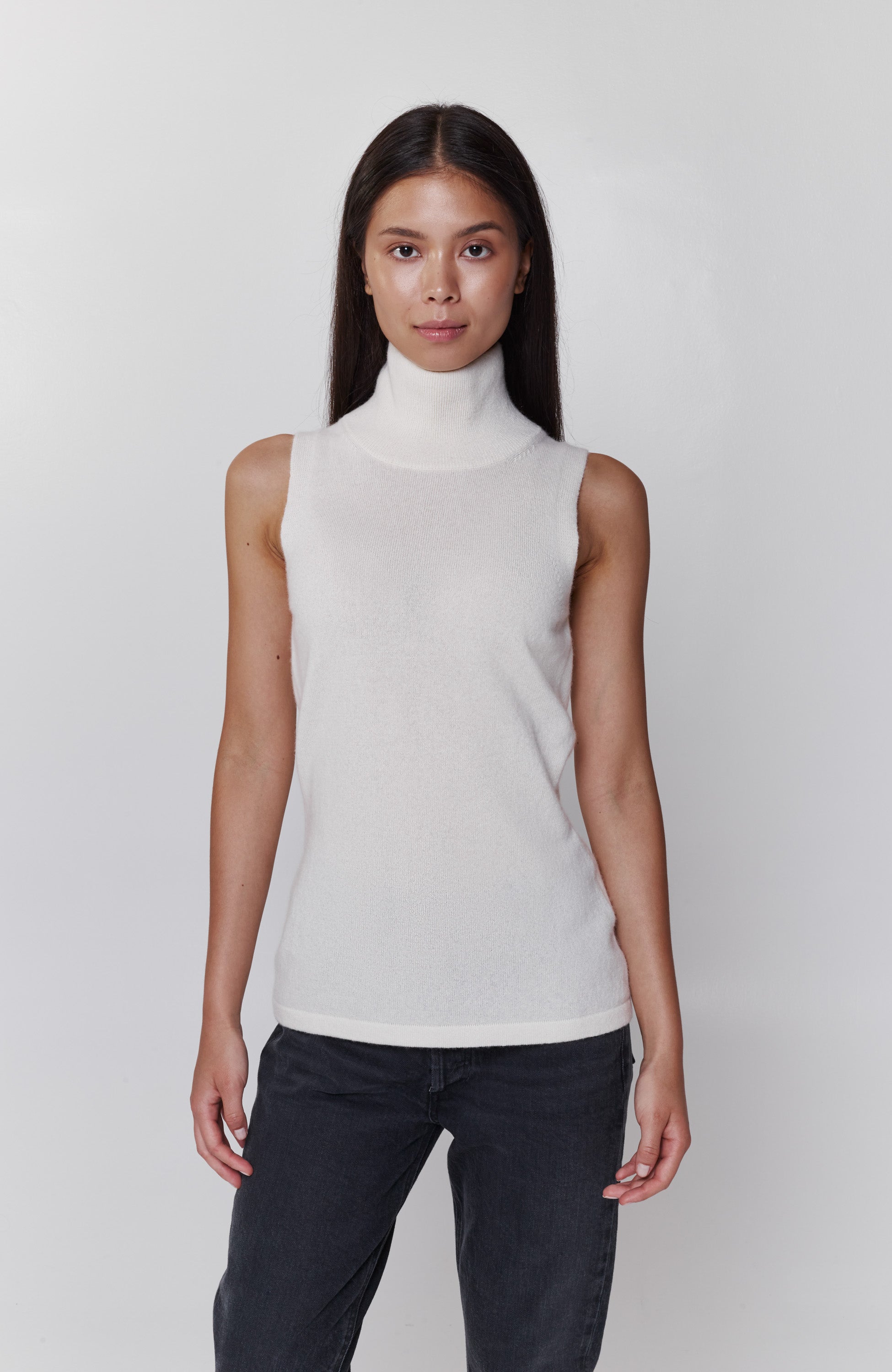 Ftc cashmere Neutral Highneck sleeveless top image 1