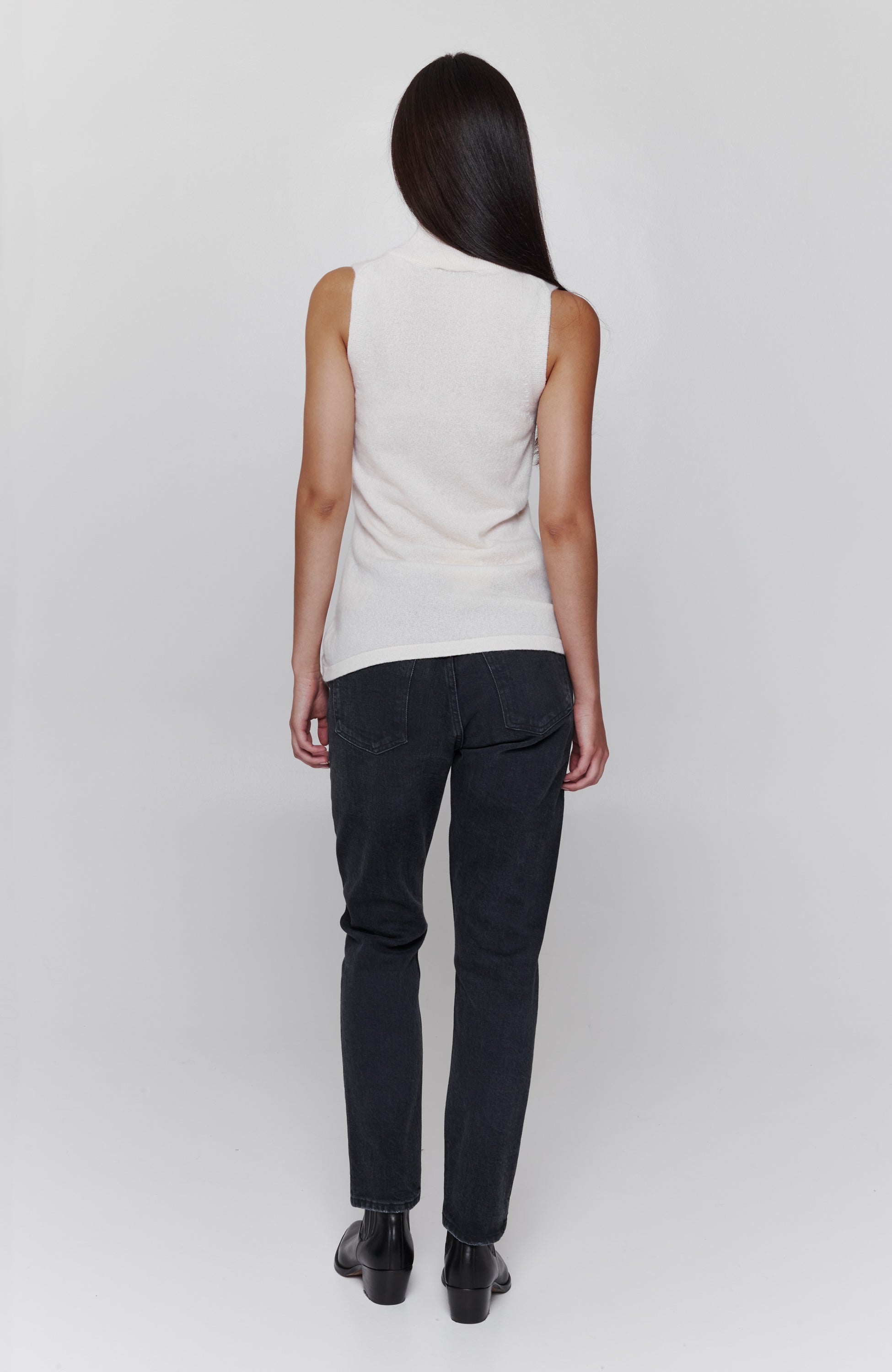 Ftc cashmere Neutral Highneck sleeveless top image 7