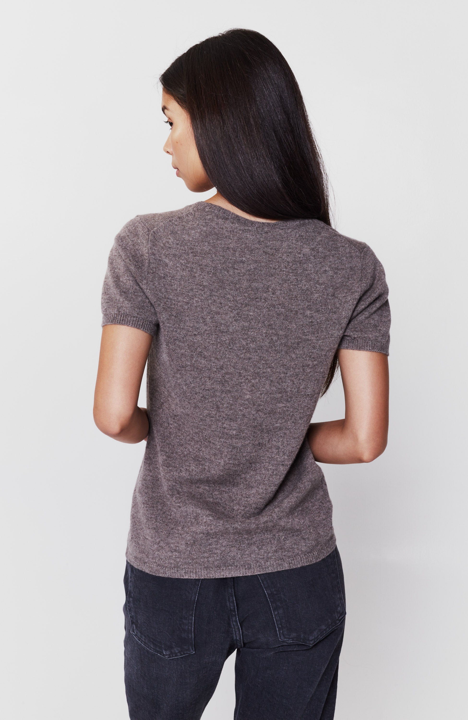 Ftc cashmere Beige Kaszmirowy top z krótkim rękawem image 2