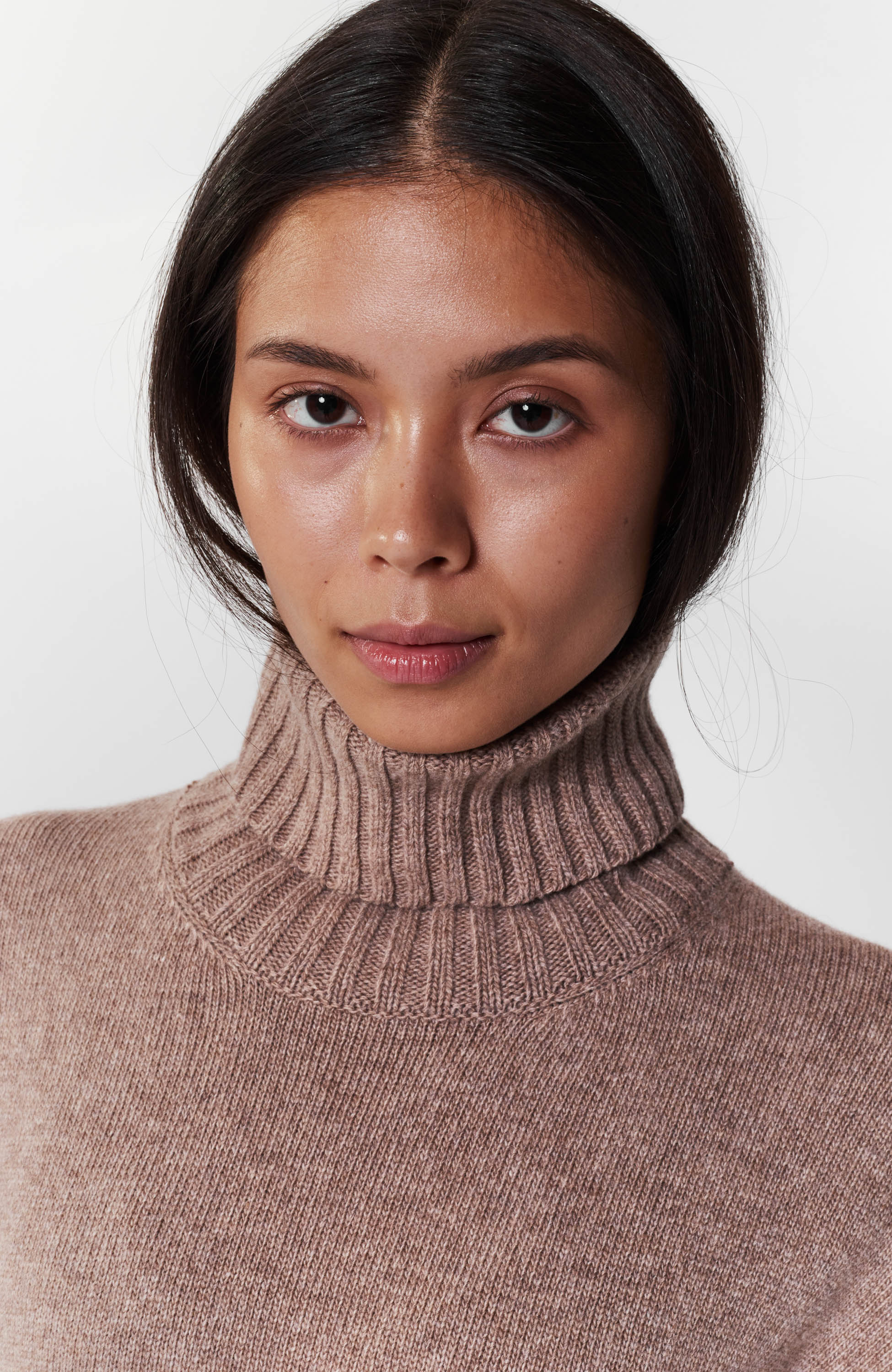 Erika cavallini Beige Kahevärviline kootud vest kõrge kaelusega image 2