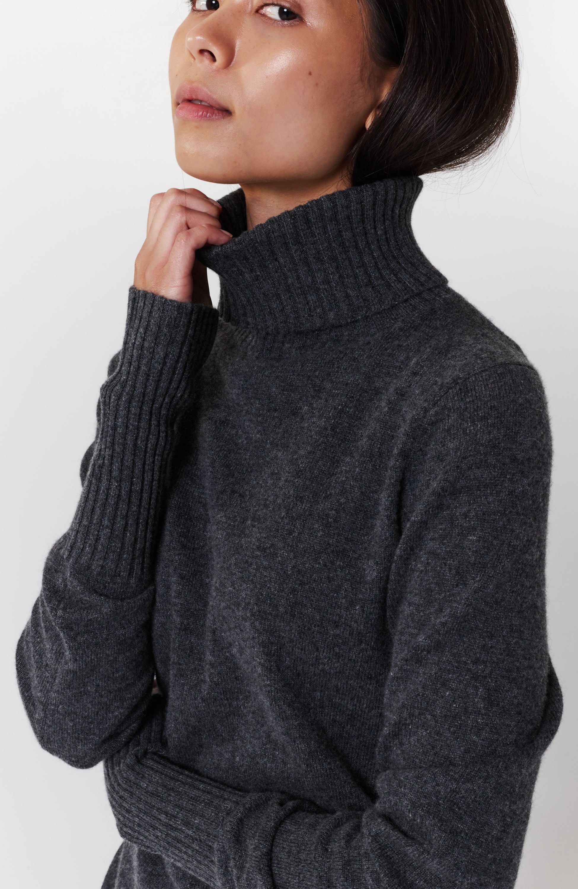 Ftc cashmere Grey Turtleneck cashmere sweater image 3