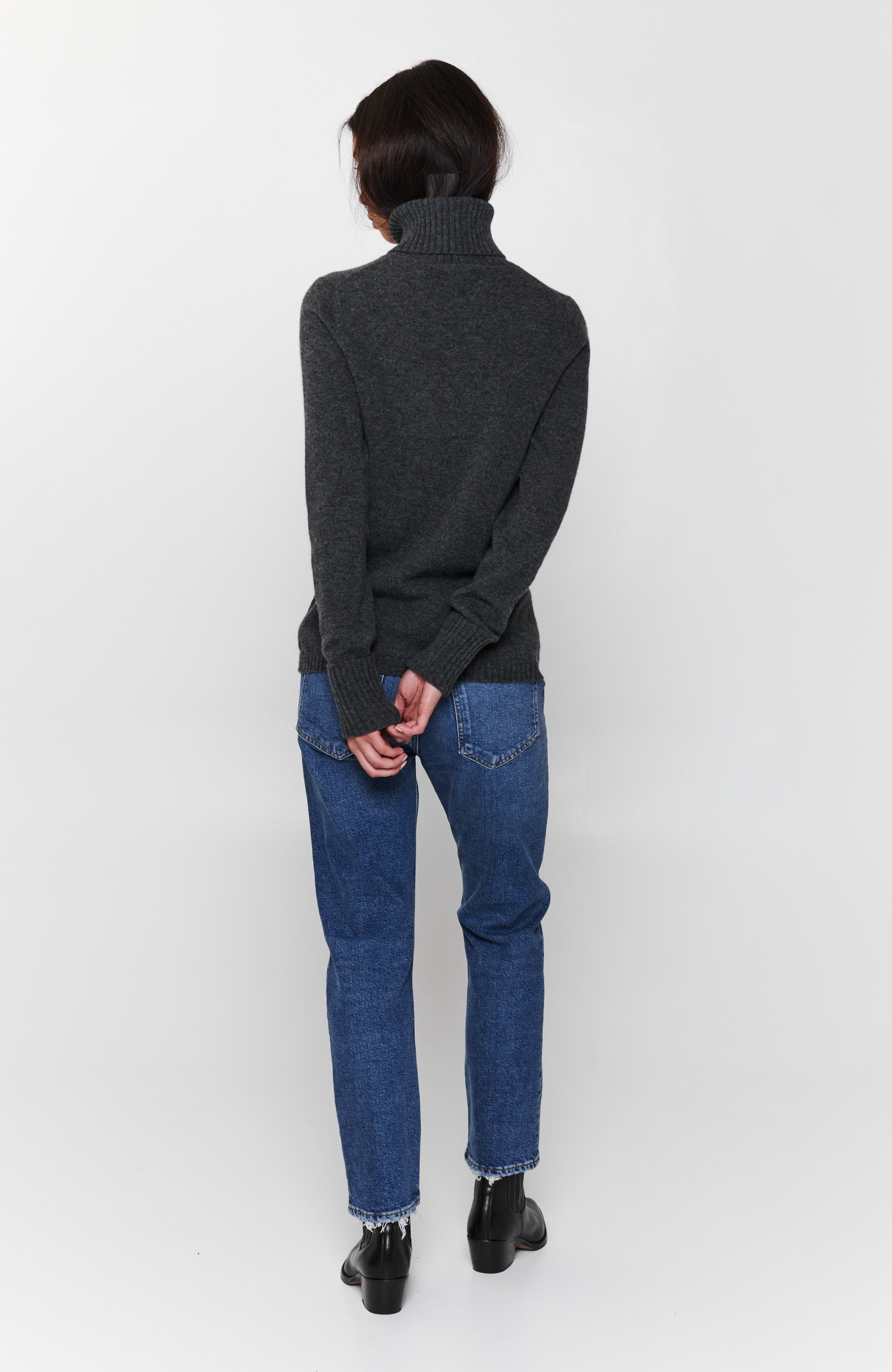 Ftc cashmere Grey Turtleneck cashmere sweater image 6