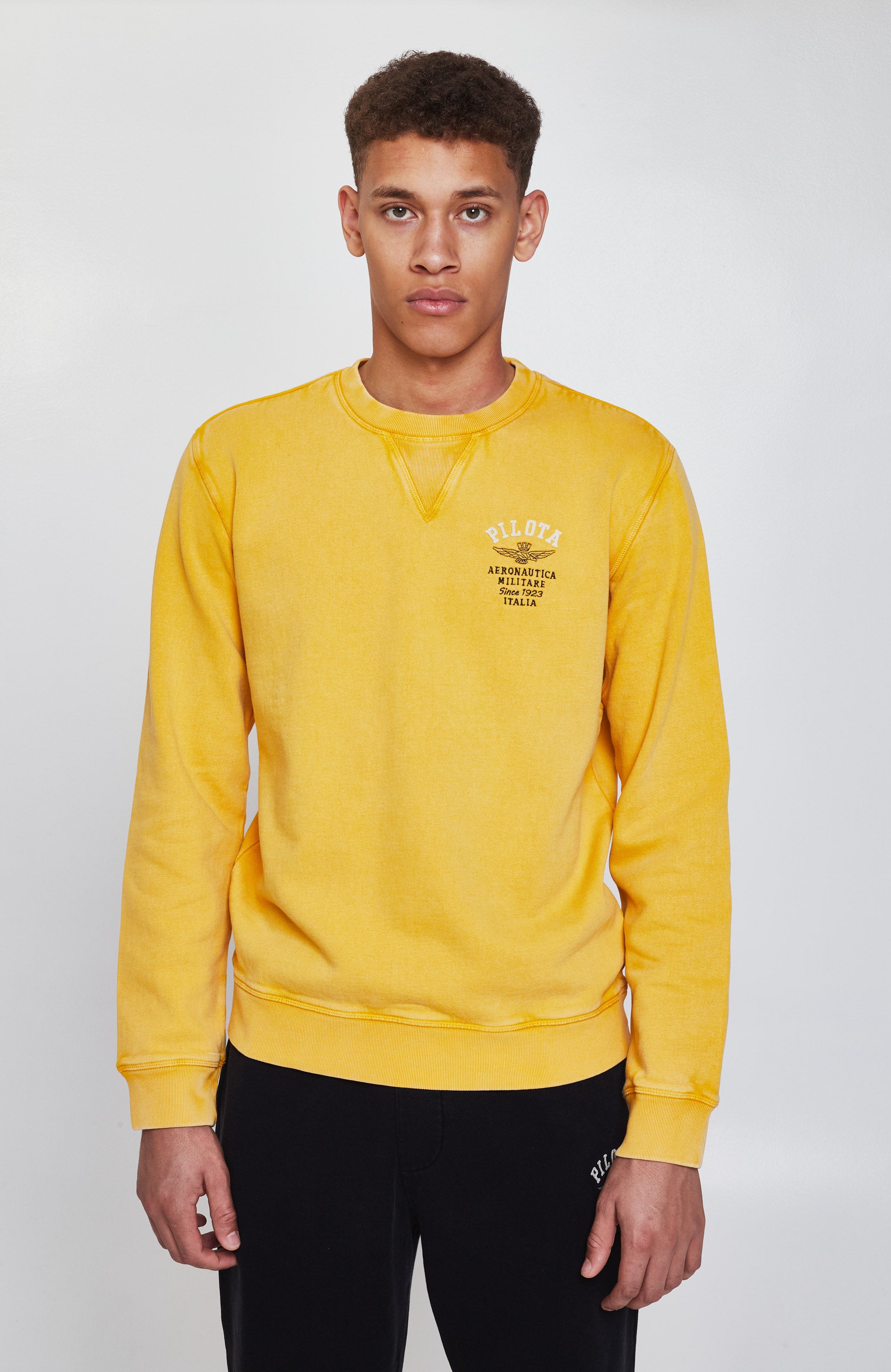 Garment-dyed cotton sweatshirt