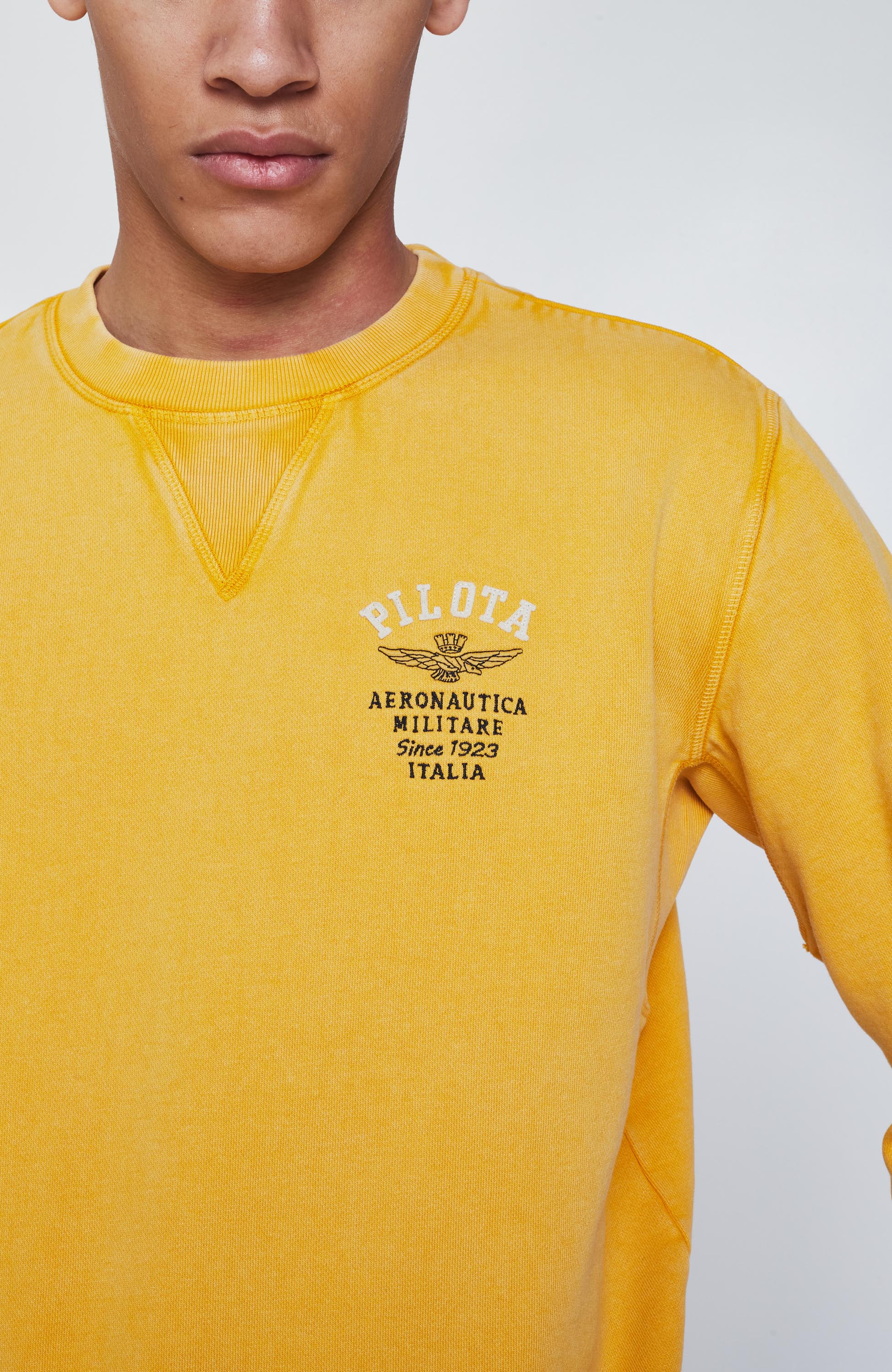 Garment-dyed cotton sweatshirt