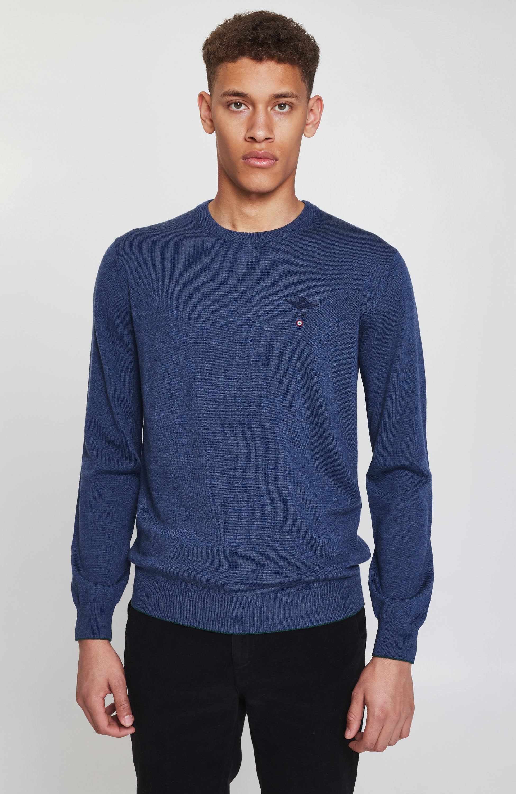 Roundneck merino wool sweater