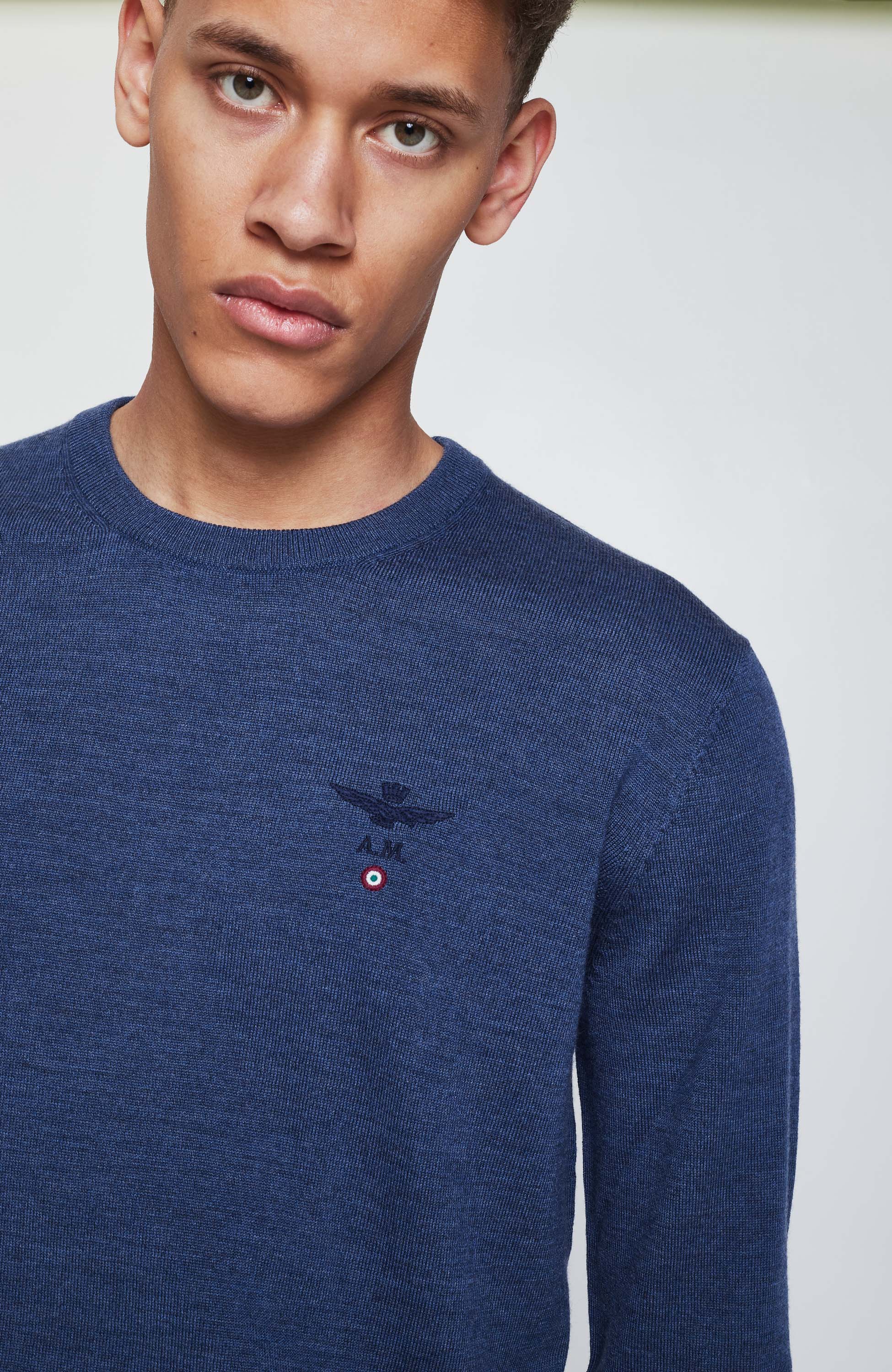 Roundneck merino wool sweater