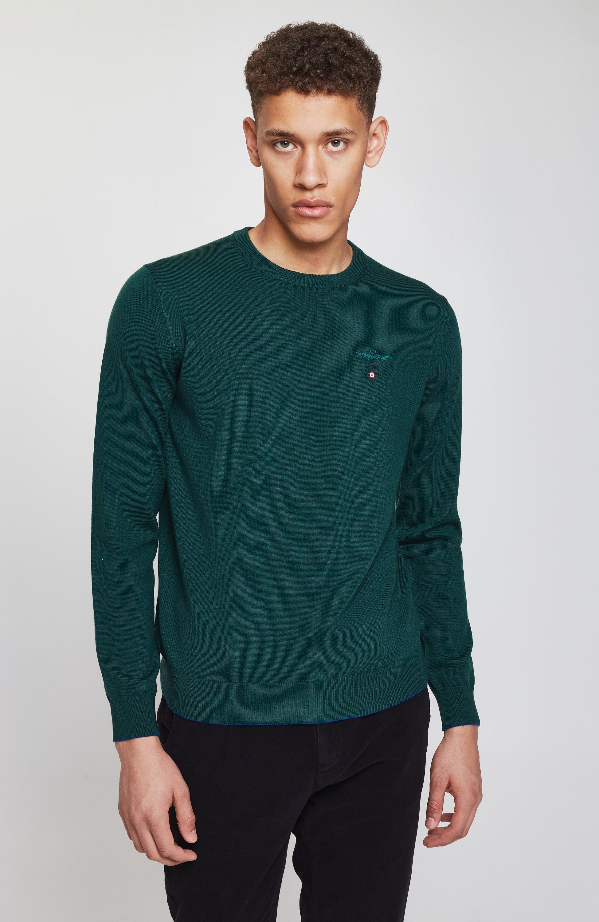 Roundneck merino wool sweater