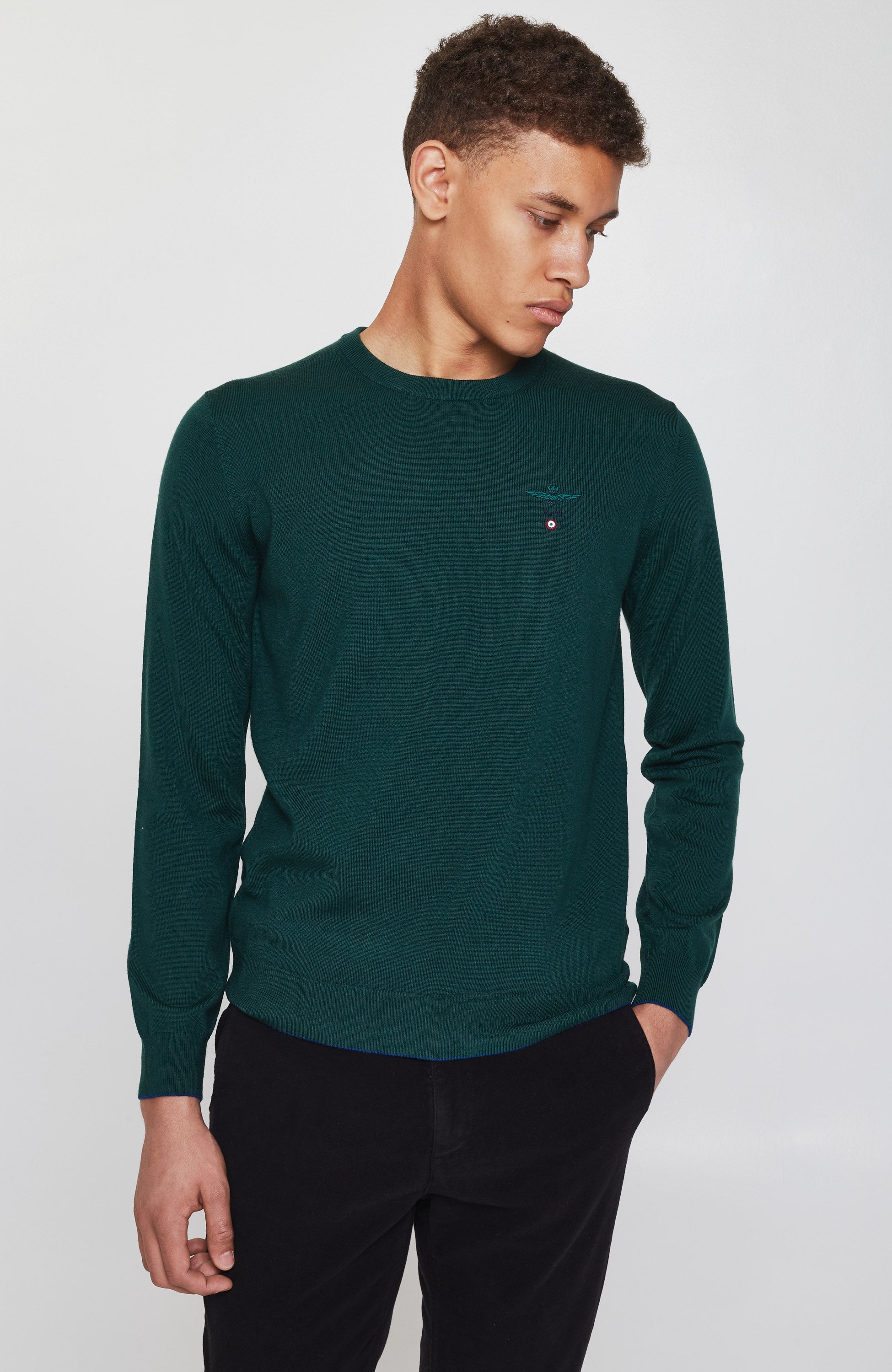 Roundneck merino wool sweater