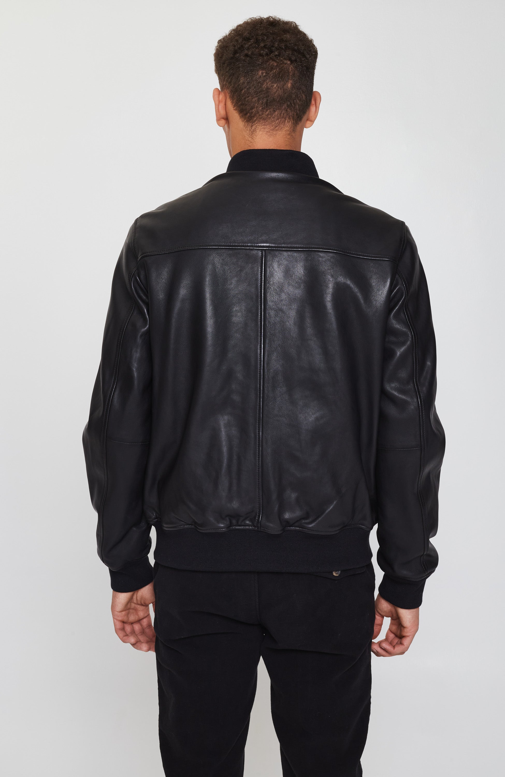Aeronautica militare Black Leather bomber jacket image 7