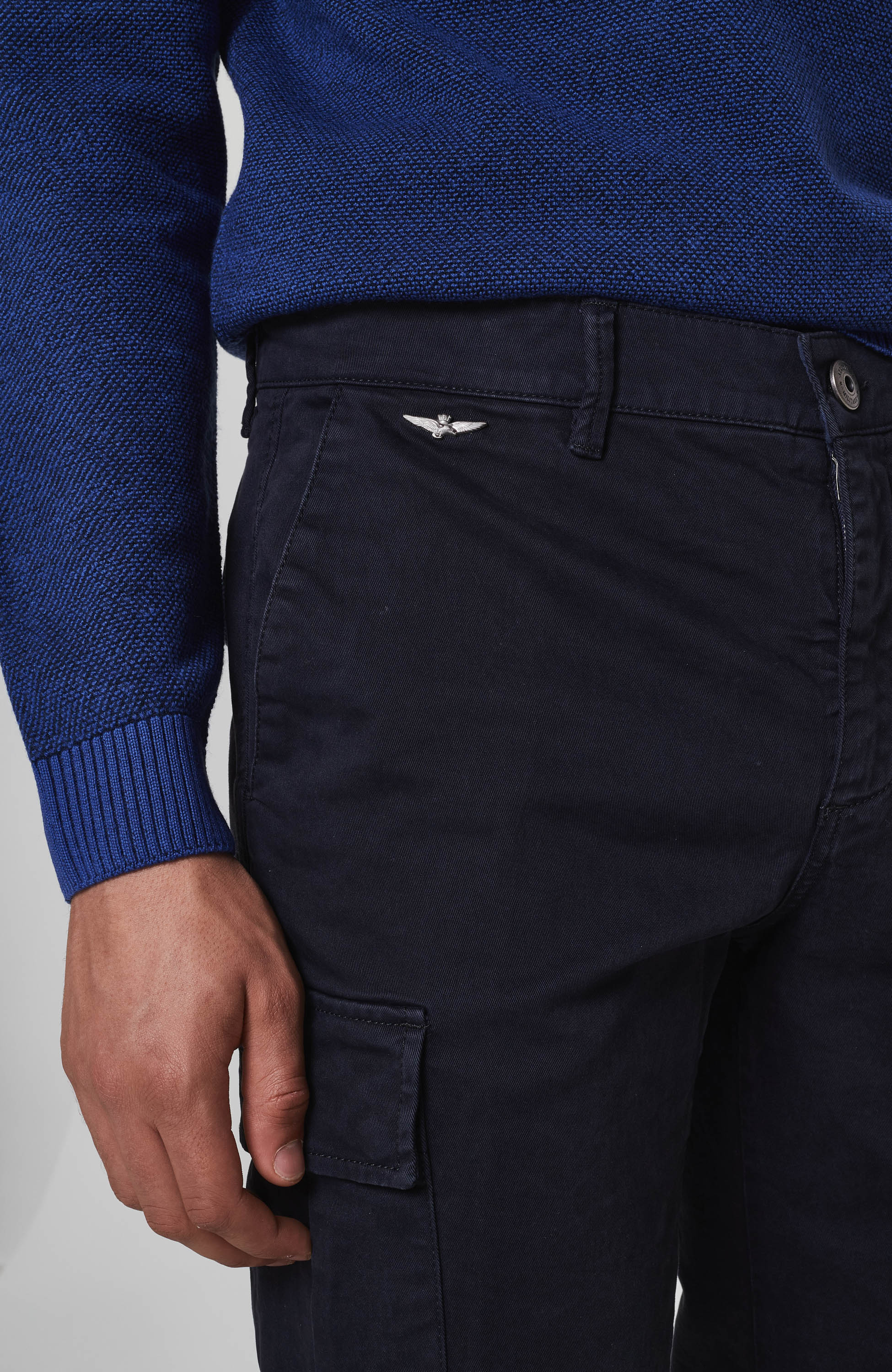 Aeronautica militare Navy Cargo cotton trousers image 4