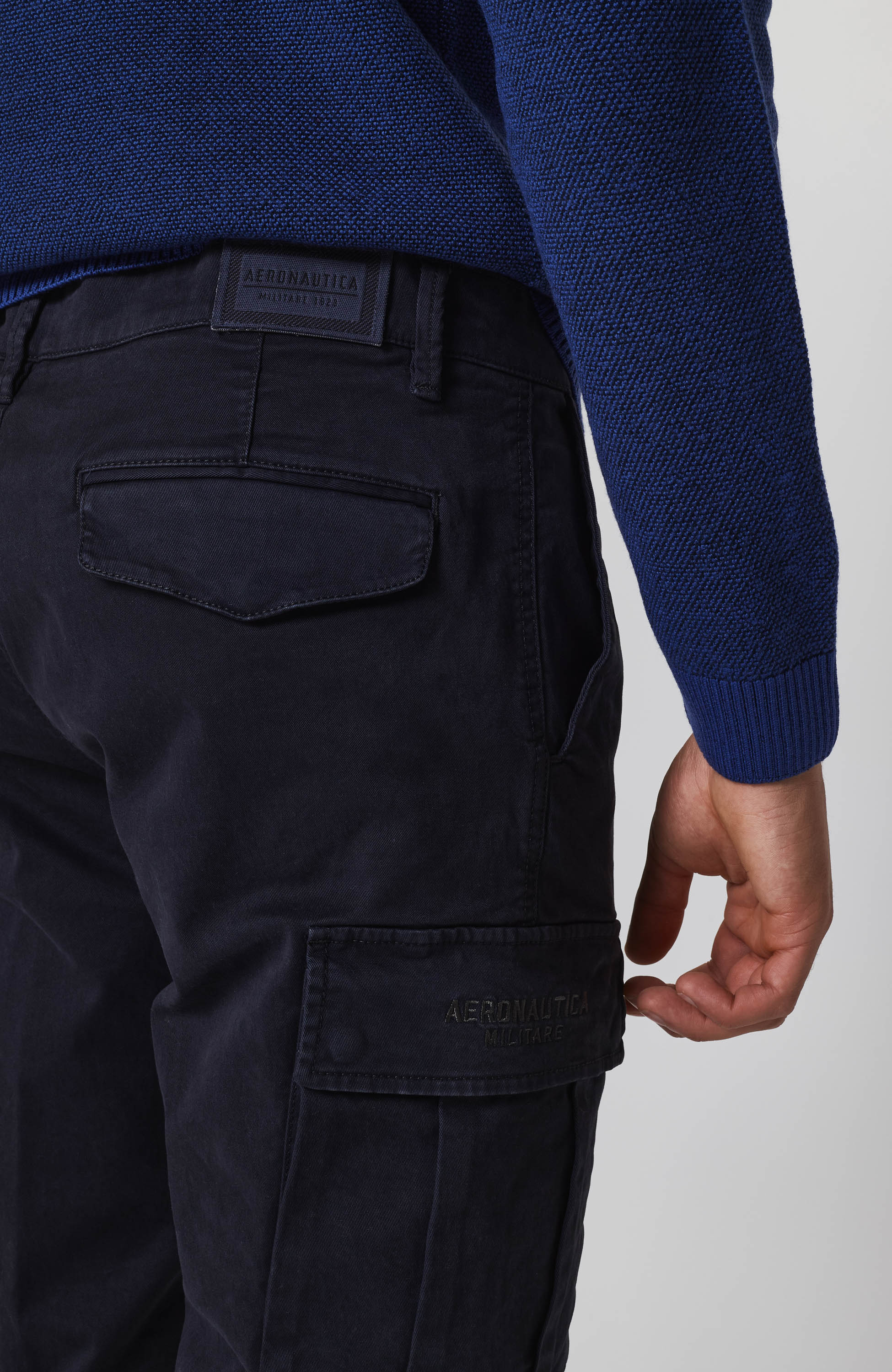 Aeronautica militare Navy Cargo cotton trousers image 5