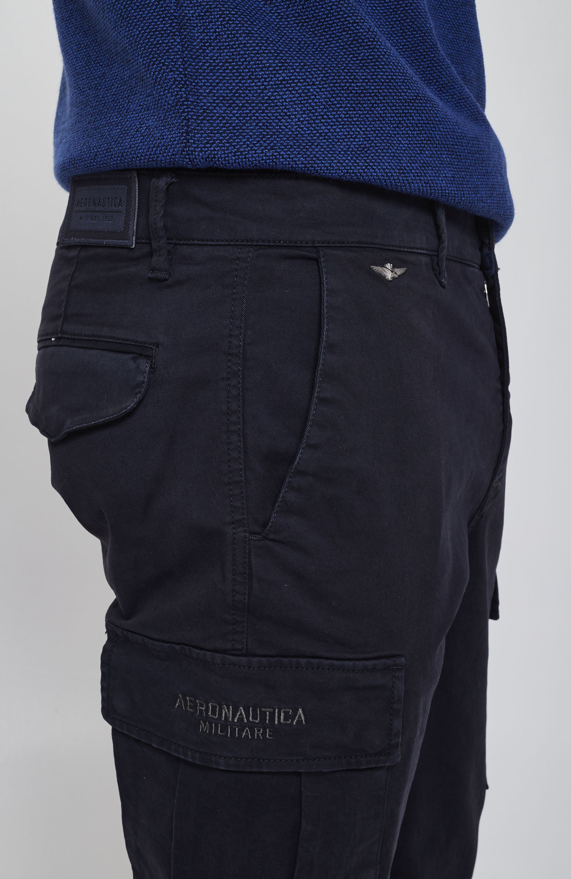 Aeronautica militare Navy Cargo cotton trousers image 6