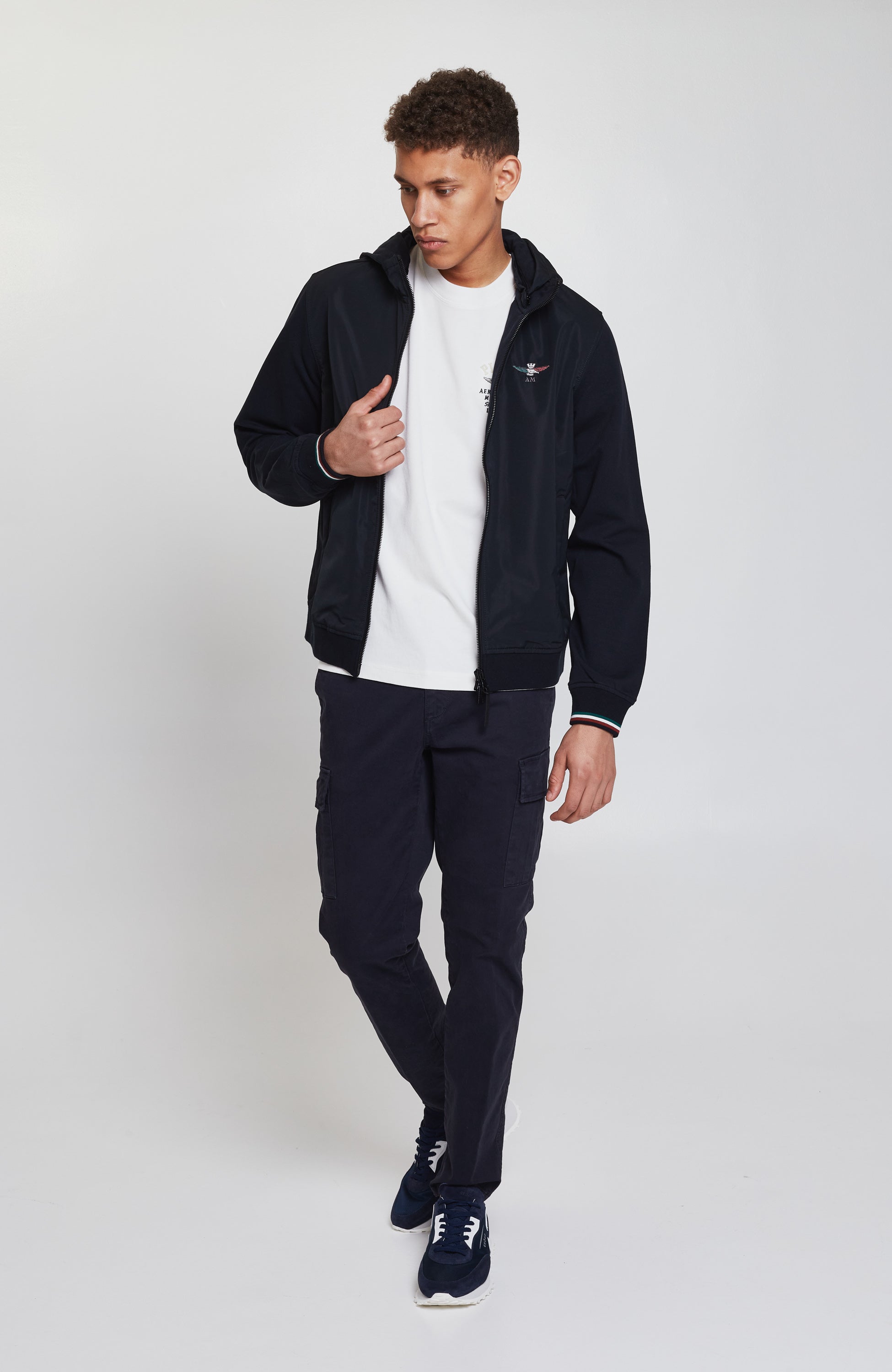 Aeronautica militare Navy Hooded fleece jacket image 4
