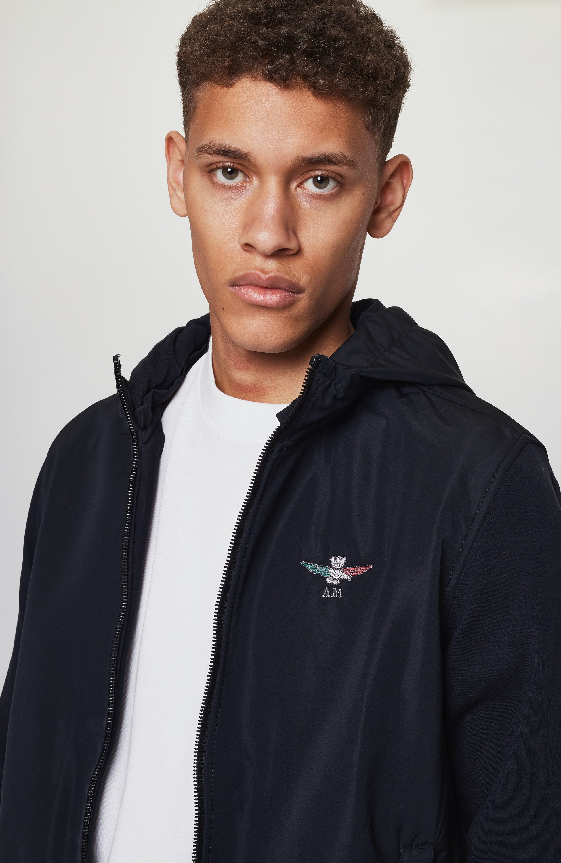Aeronautica militare Navy Hooded fleece jacket image 5