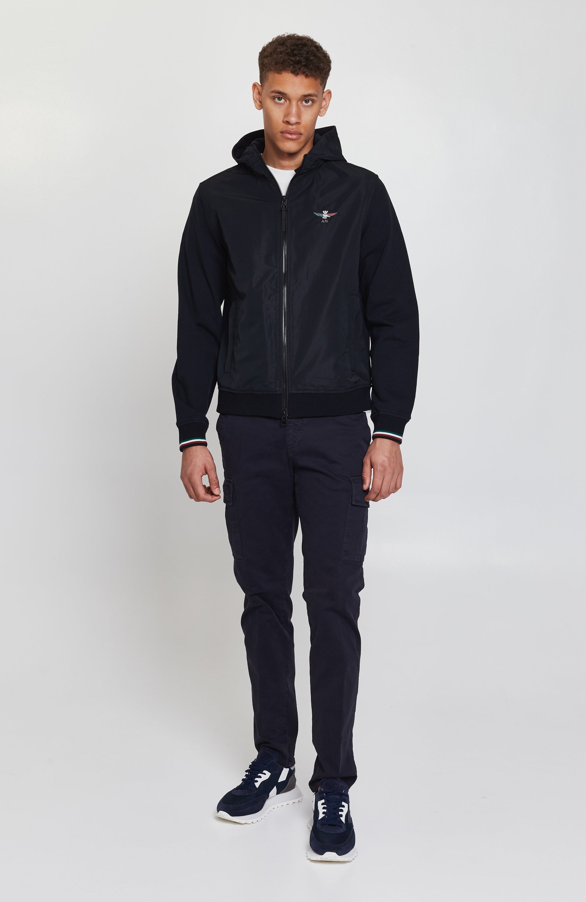 Aeronautica militare Navy Hooded fleece jacket image 7