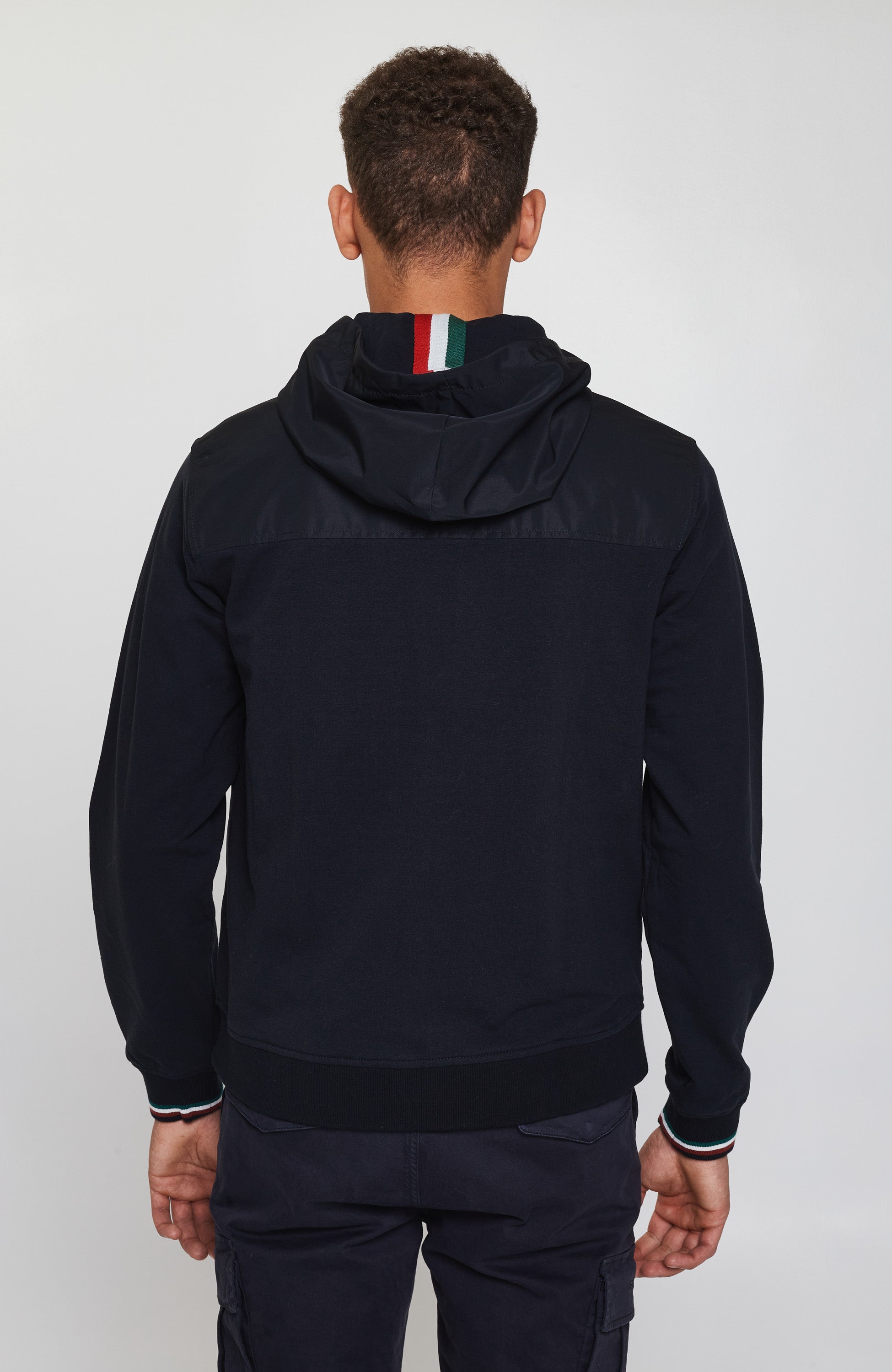 Aeronautica militare Navy Hooded fleece jacket image 6