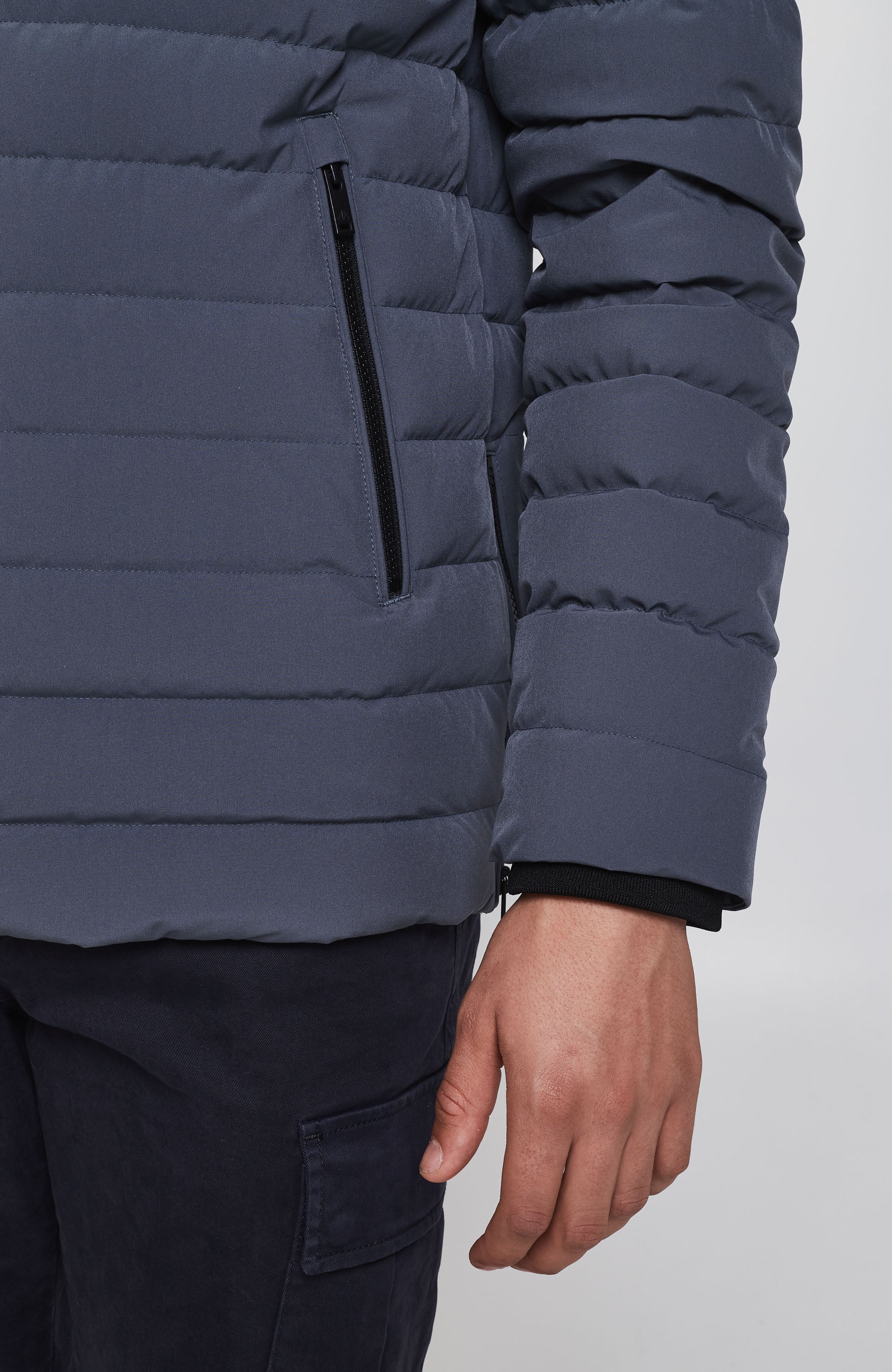 Moose knuckles Grey Lightweight hooded down jacket fullcrest image 5