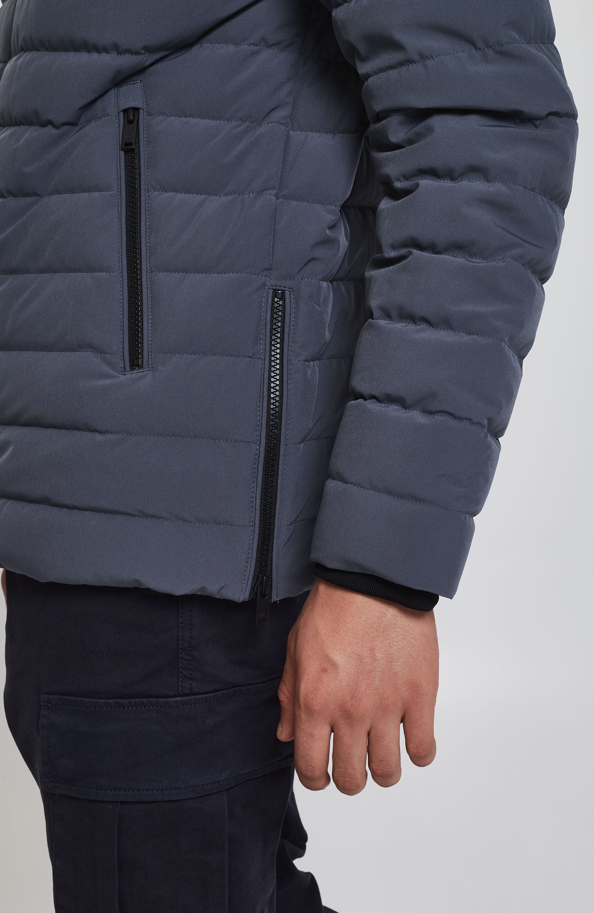 Moose knuckles Grey Lightweight hooded down jacket fullcrest image 6