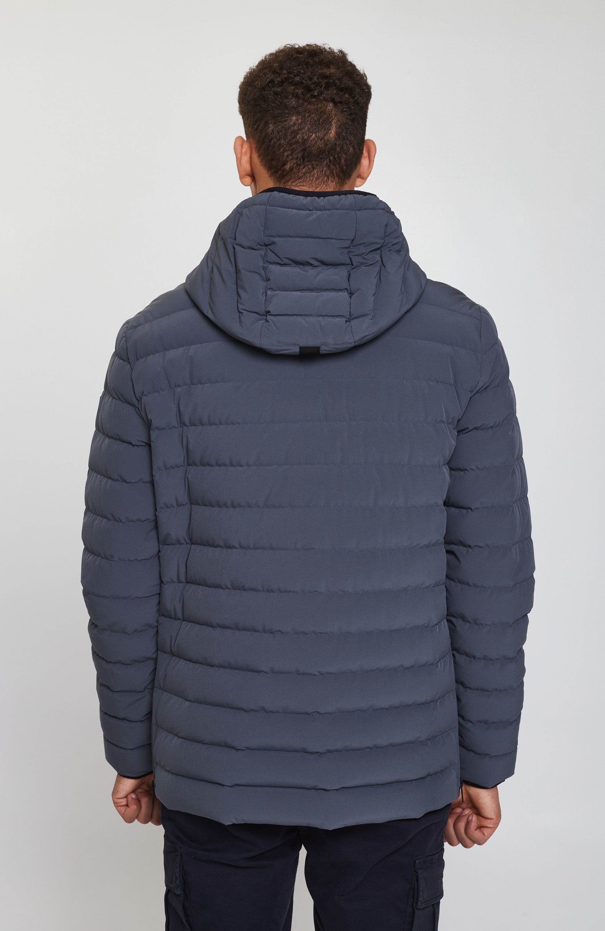 Moose knuckles Grey Lightweight hooded down jacket fullcrest image 3