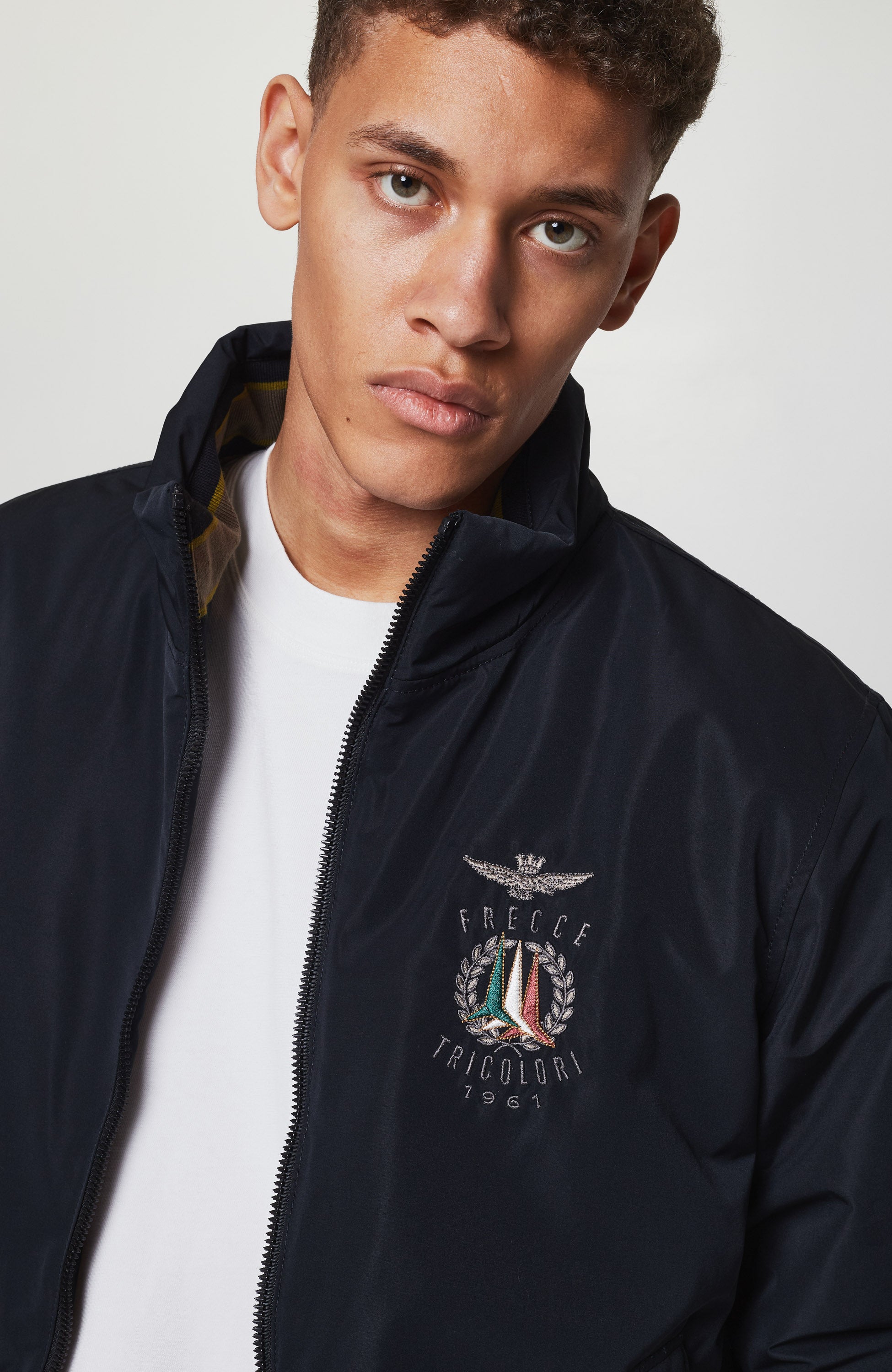 Aeronautica militare Black Emblem-embroidered padded jacket image 5