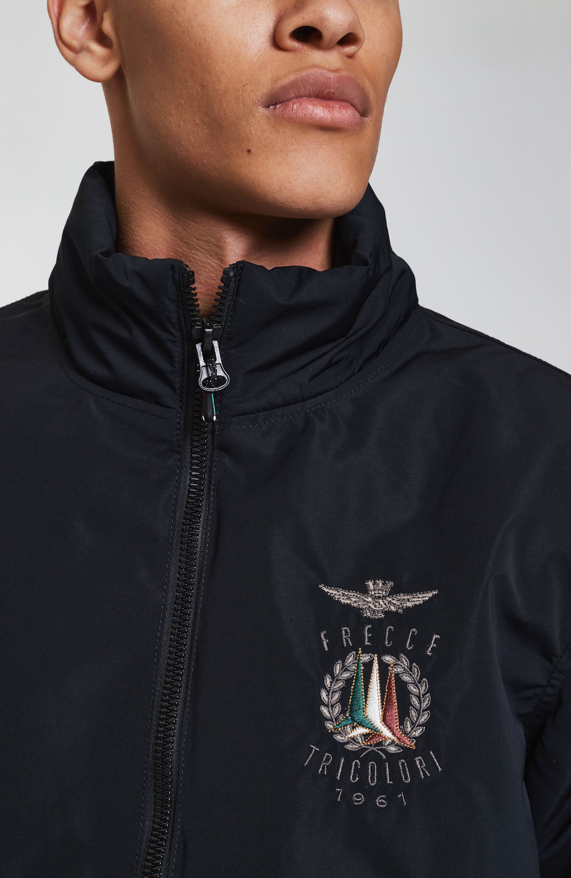 Aeronautica militare Black Emblem-embroidered padded jacket image 6