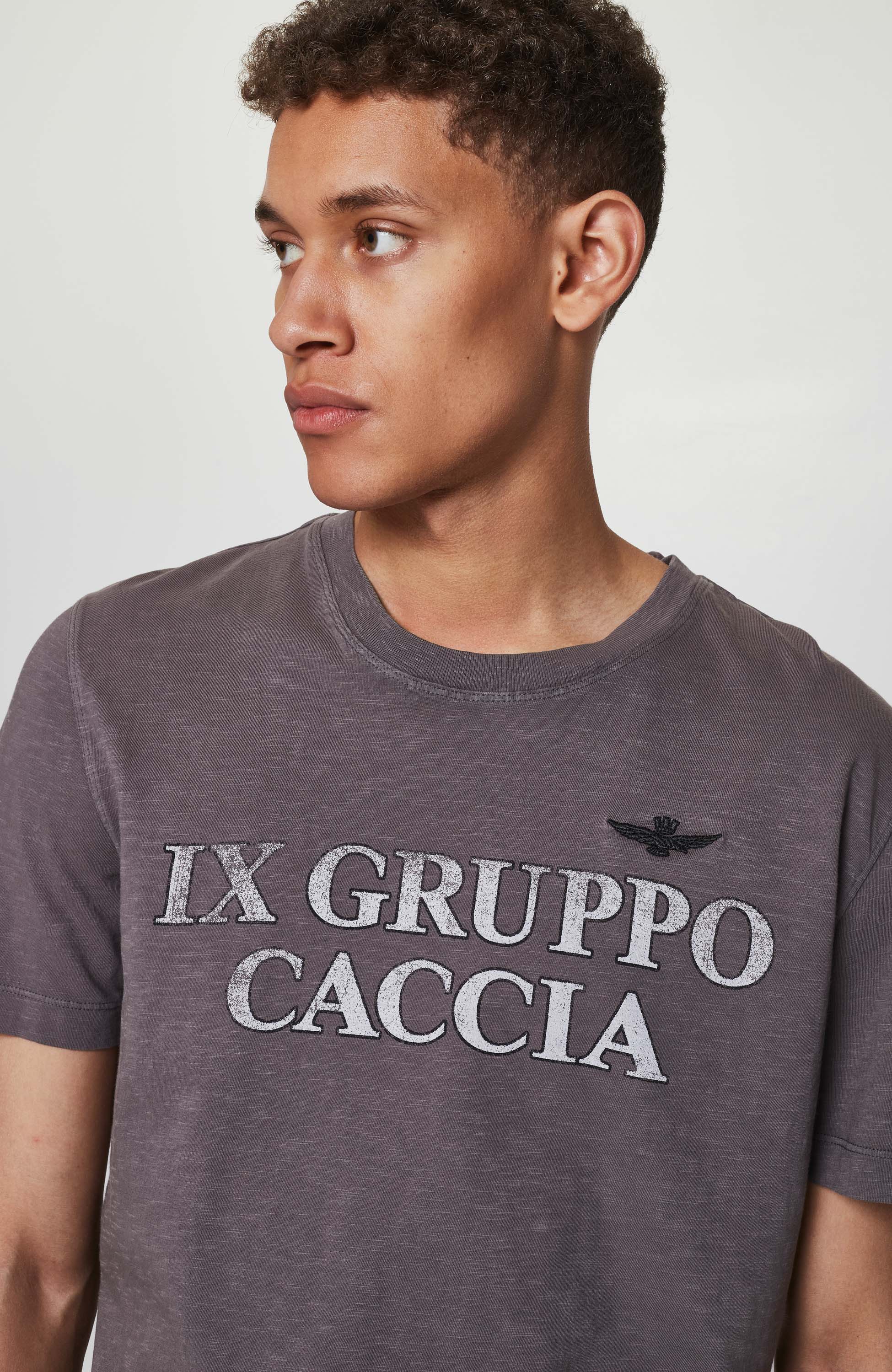 Aeronautica militare Grey Double-sided print t-shirt image 2