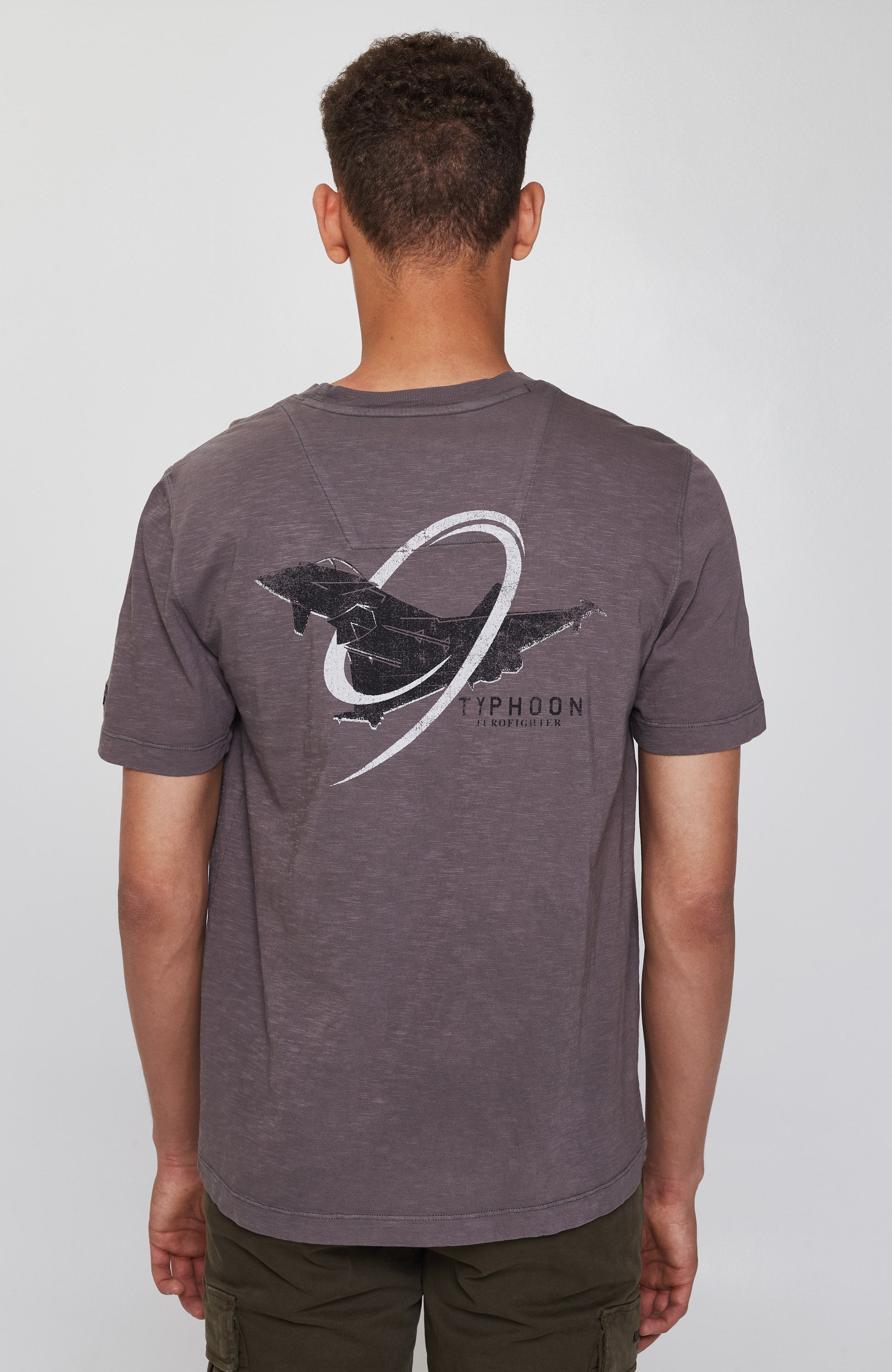 Aeronautica militare Grey Double-sided print t-shirt image 3