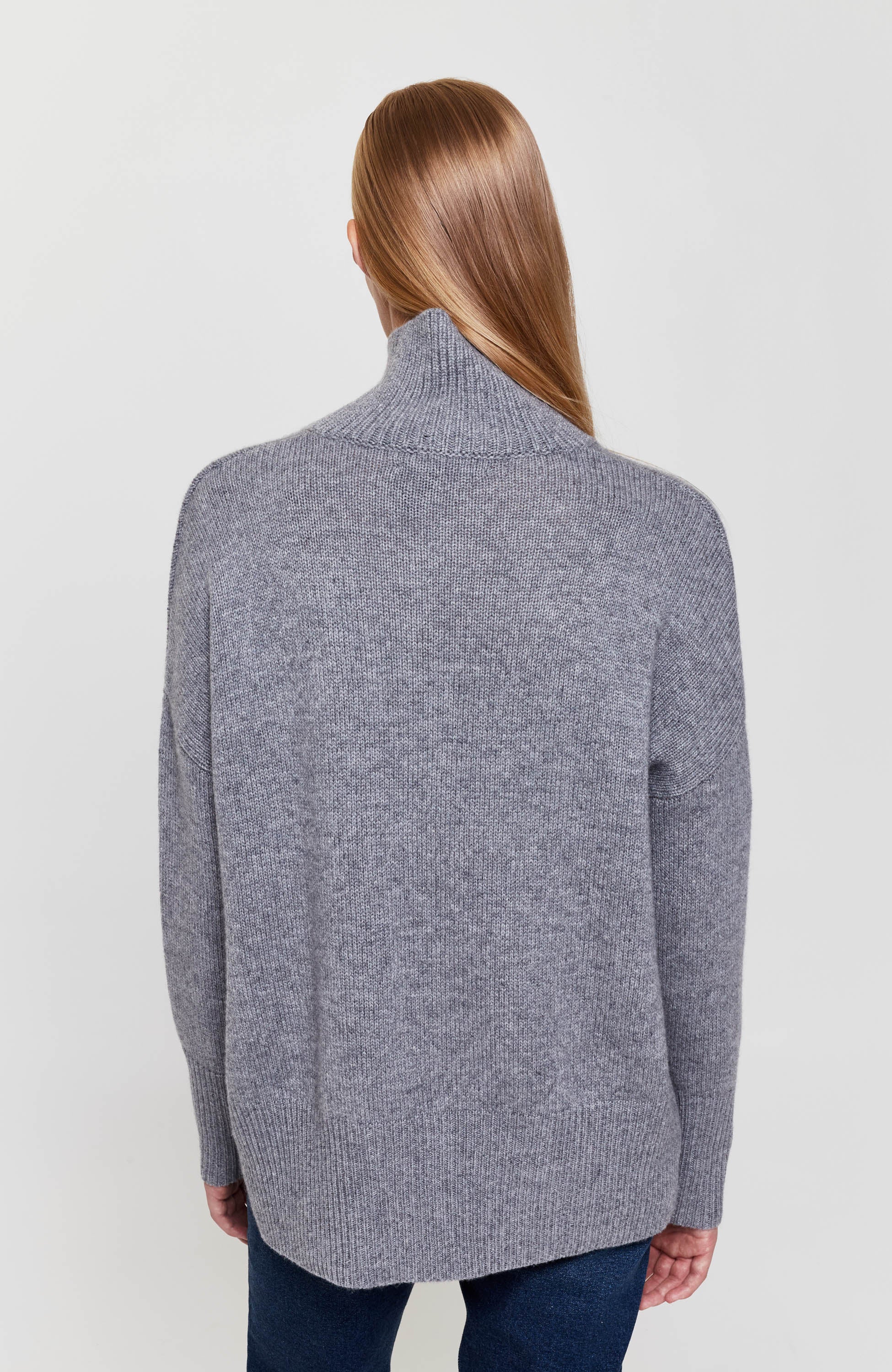 Lisa yang Grey Highneck cashmere sweater heidi image 4