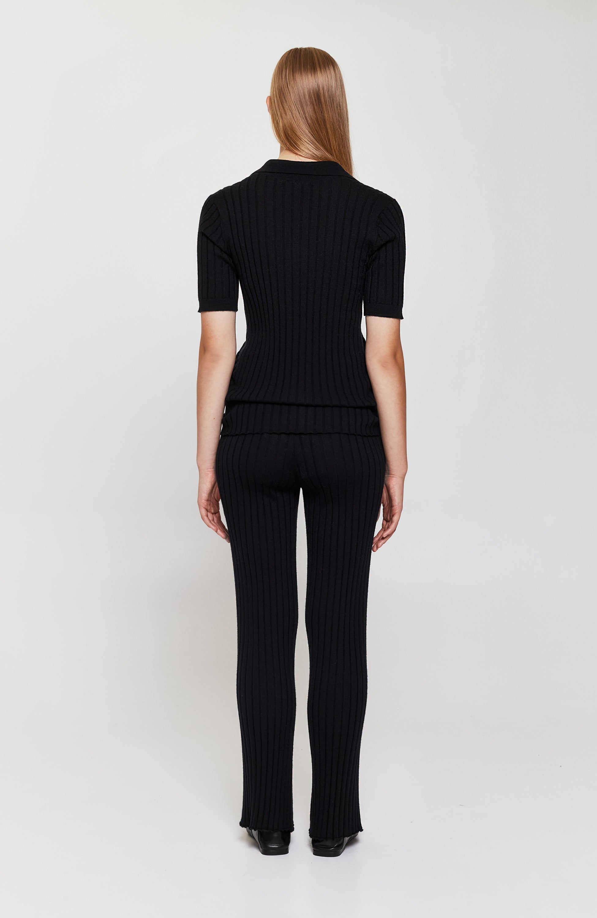 Fine-knit ribbed trousers KAREN