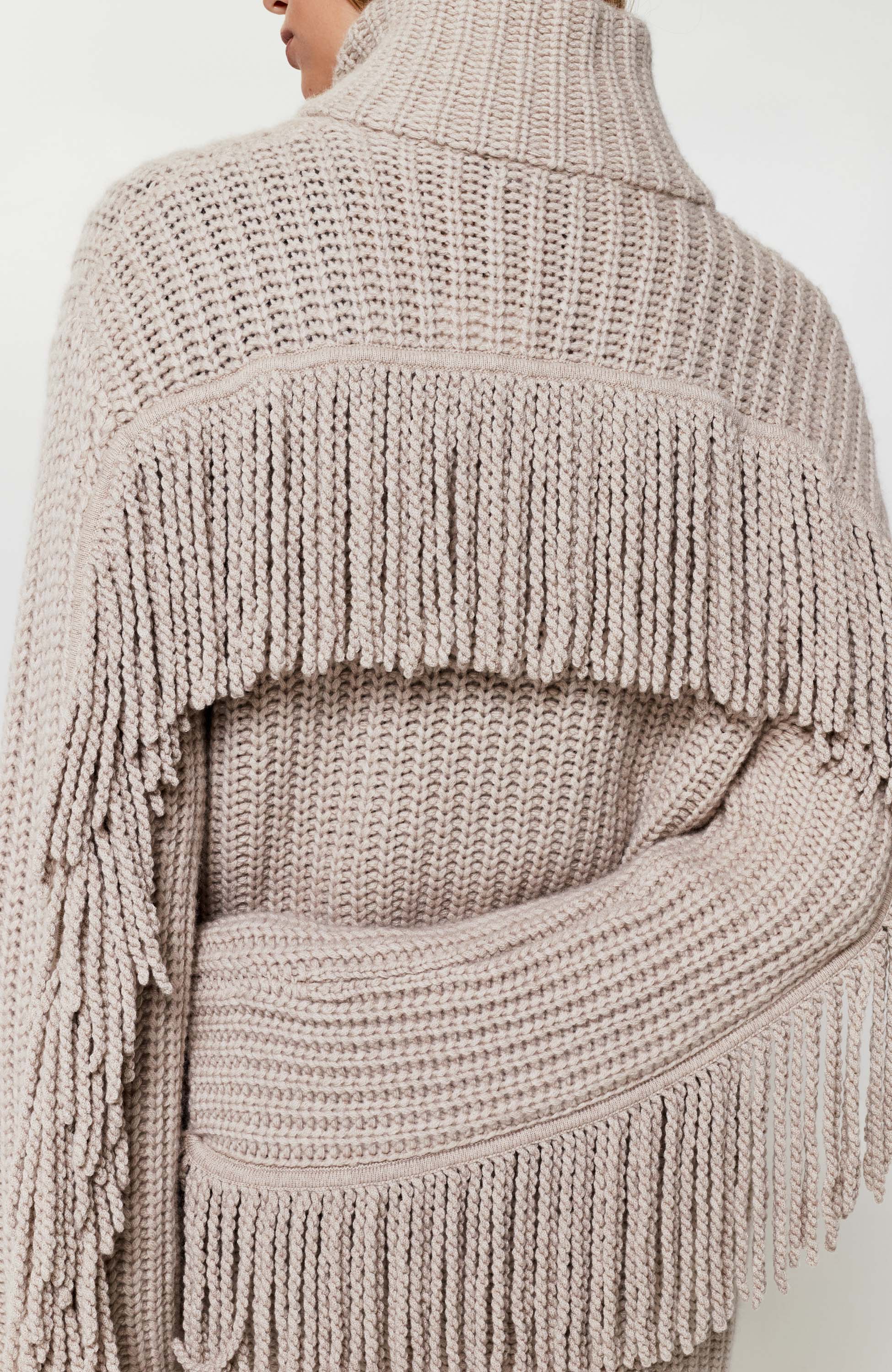 Lisa yang Neutral Fringed knit cardigan elisa image 8