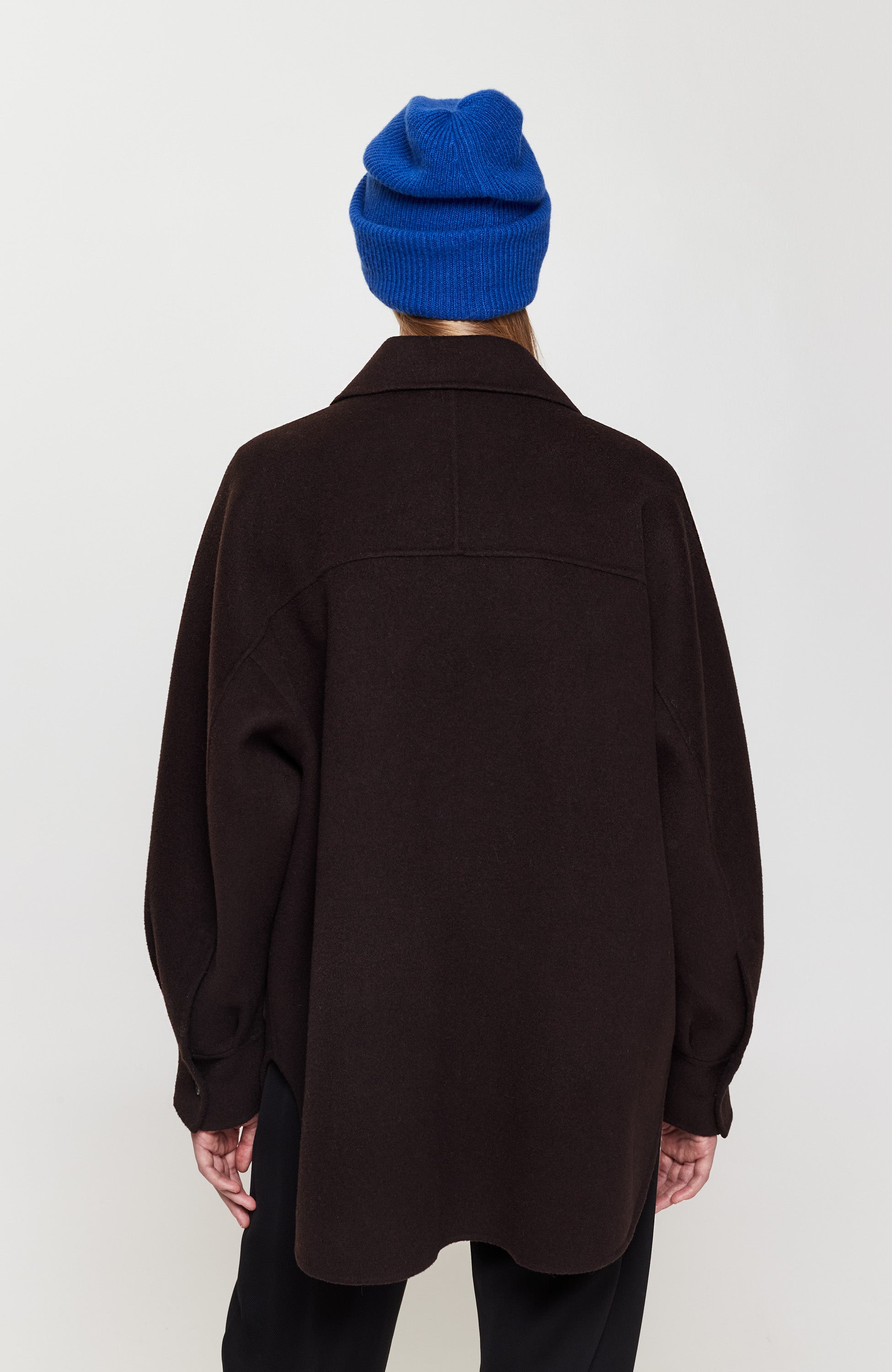 House of dagmar Brown Oversize wool shirt jacket dakota image 4