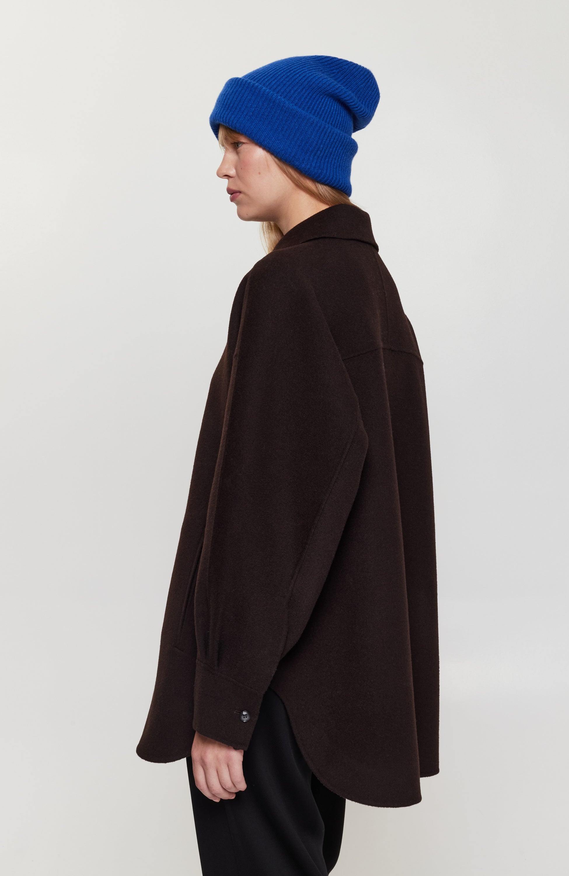 House of dagmar Brown Oversize wool shirt jacket dakota image 3