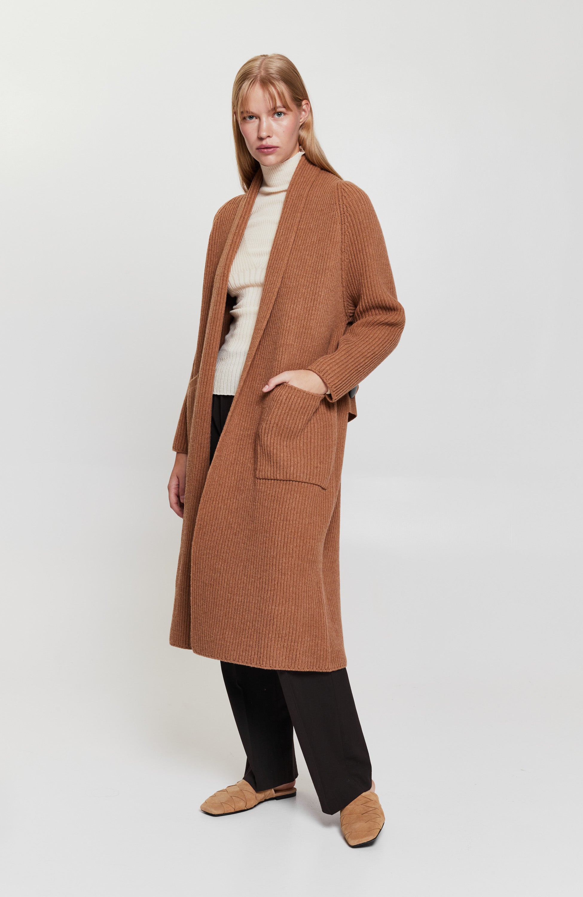 Erika cavallini Brown Długi sweter z dzianiny image 3