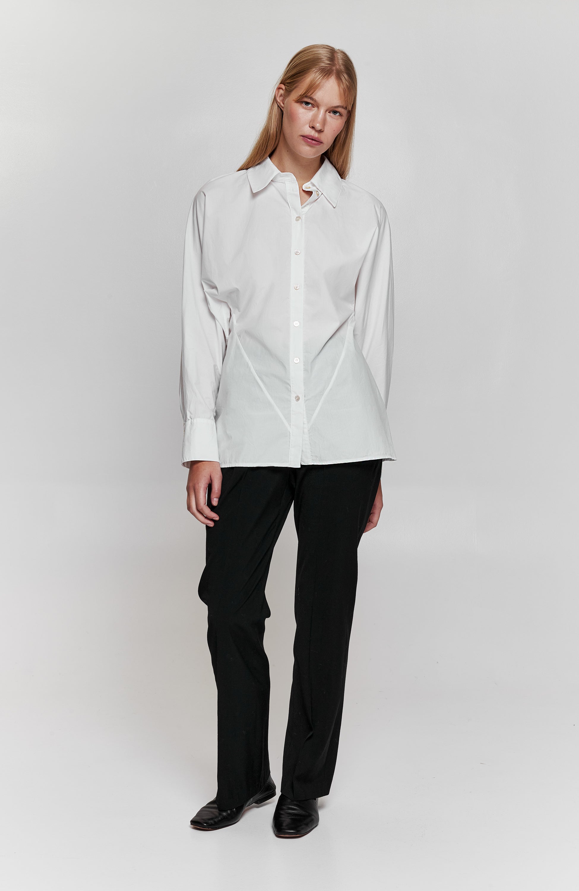 Erika cavallini White Dart fold cotton shirt image 8