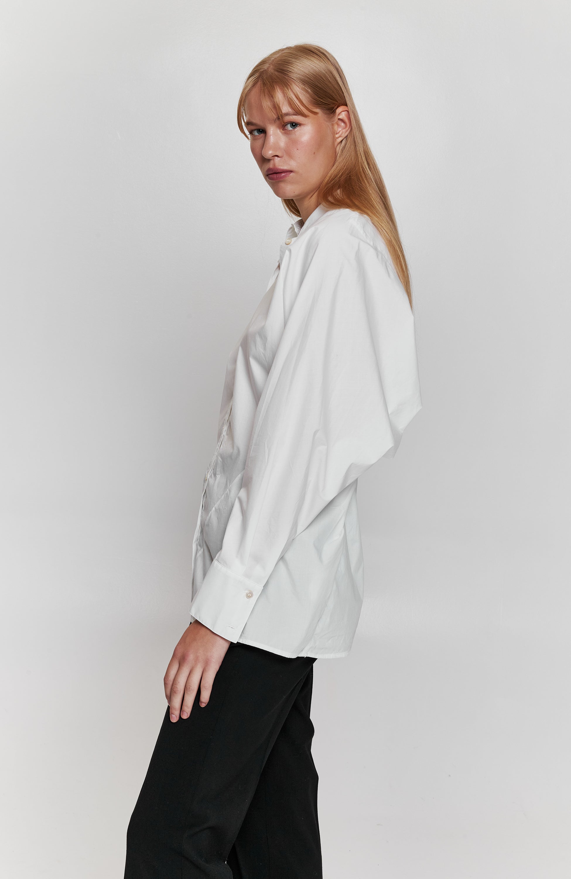 Erika cavallini White Dart fold cotton shirt image 3